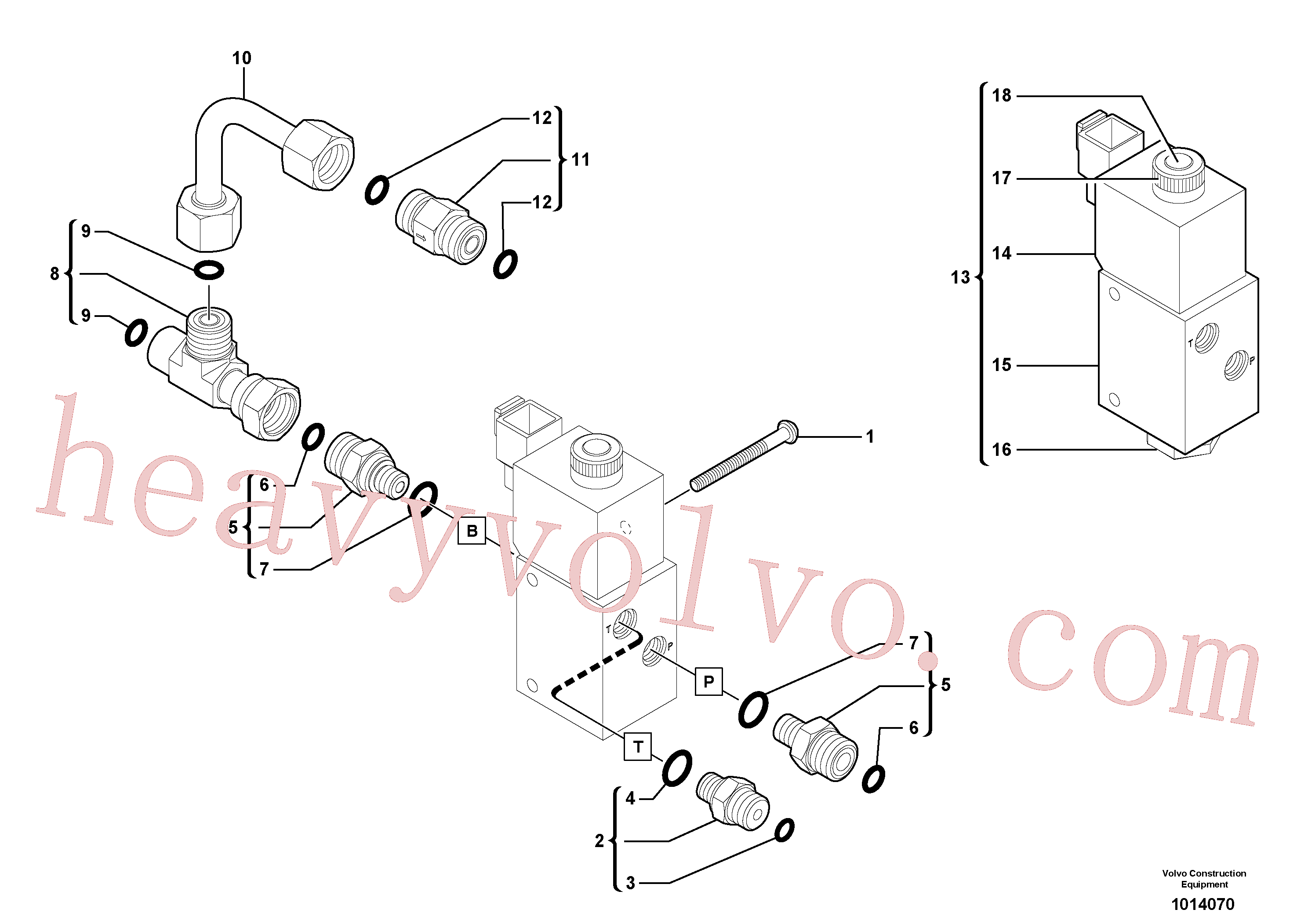 VOE11713207 for Volvo Electrovalve installation(1014070 assembly)