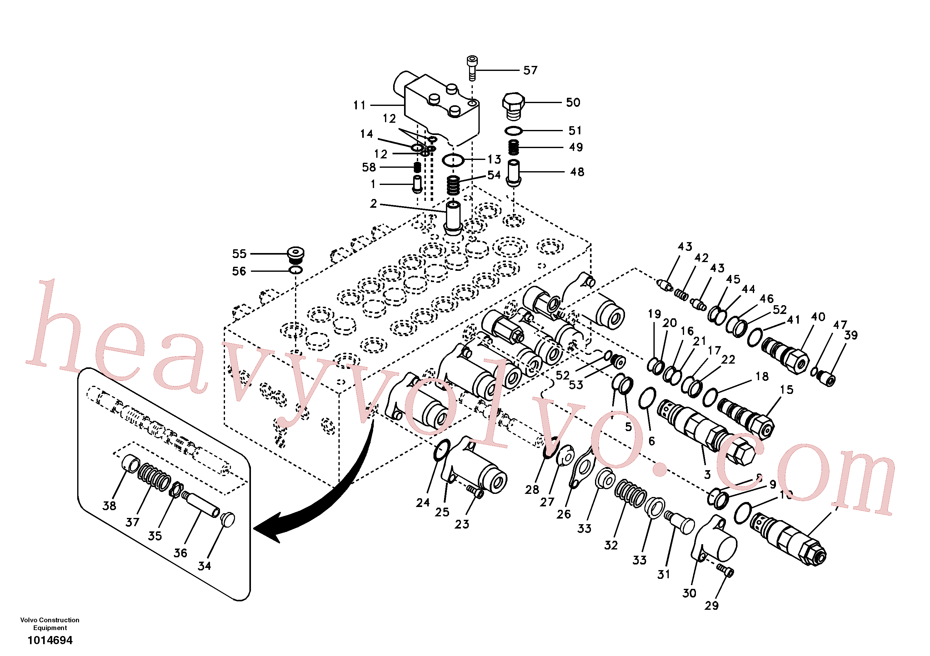 VOE14526997 for Volvo Main control valve(1014694 assembly)