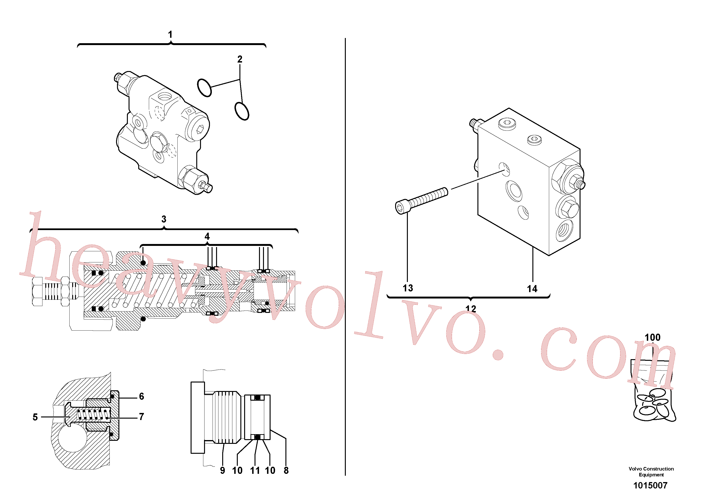 VOE11710755 for Volvo Balancing valve ( slewing )(1015007 assembly)