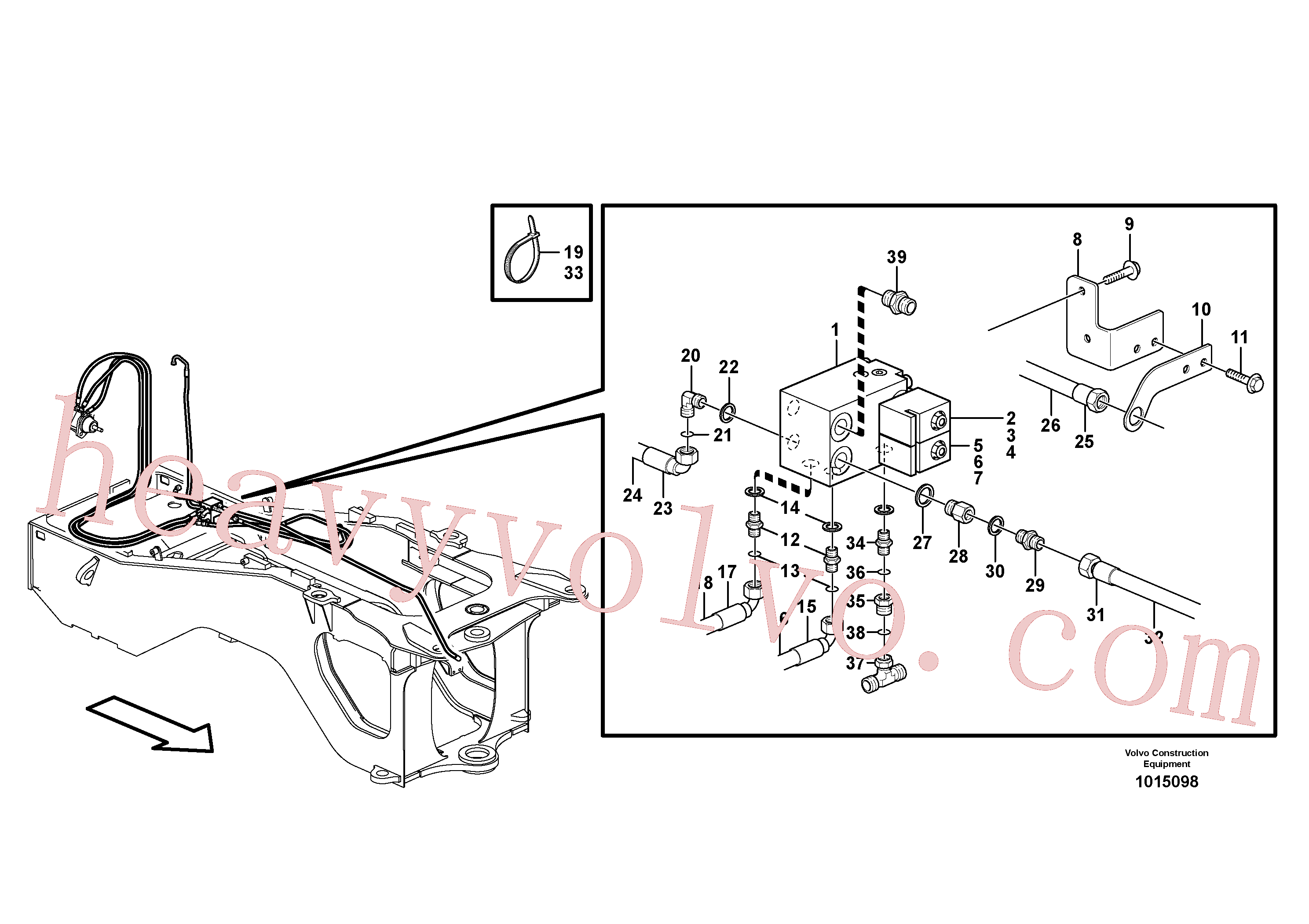 VOE11709808 for Volvo Hoses to fan drive(1015098 assembly)