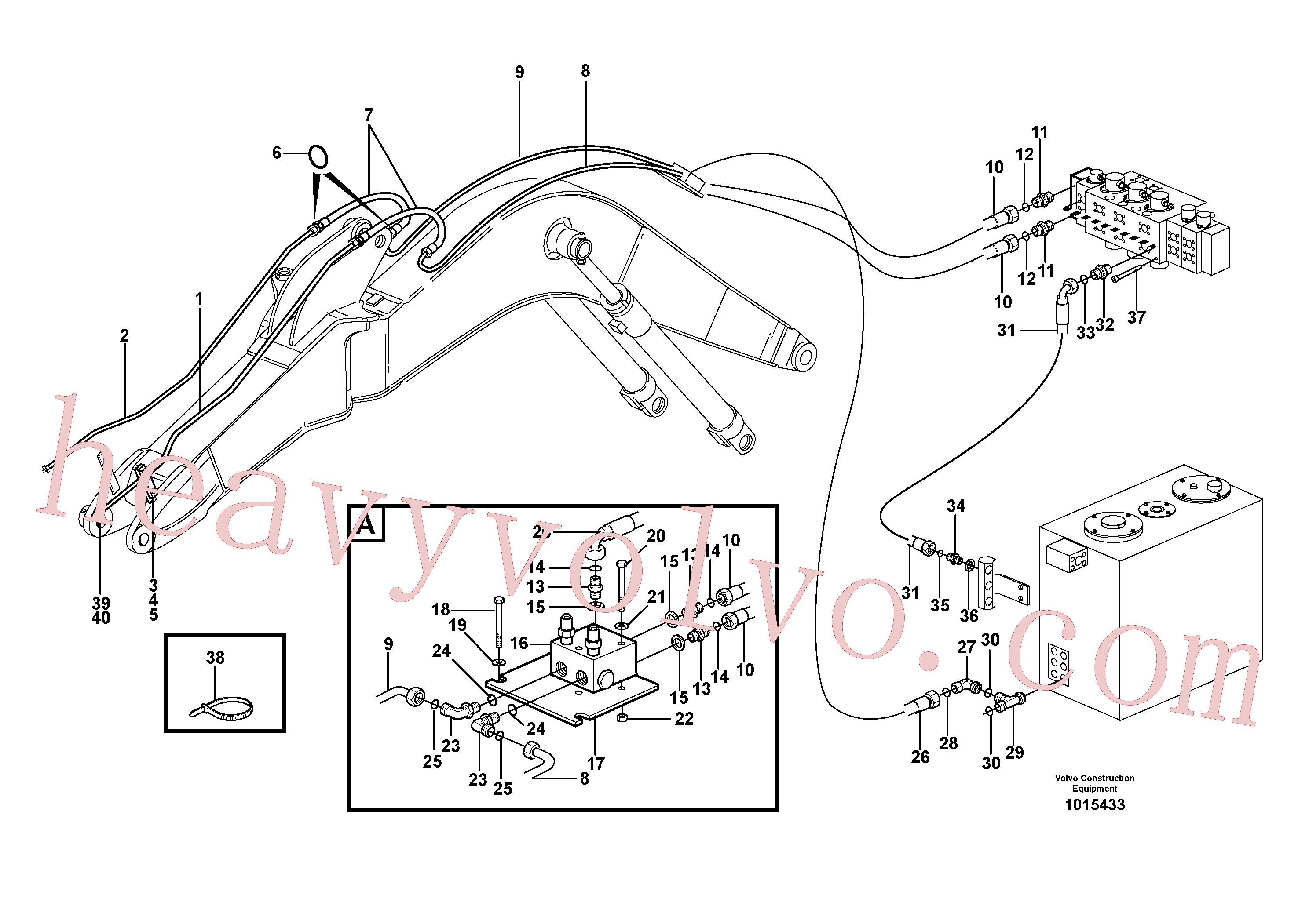 VOE13933927 for Volvo Attachment hydraulics, offset special, X3(1015433 assembly)