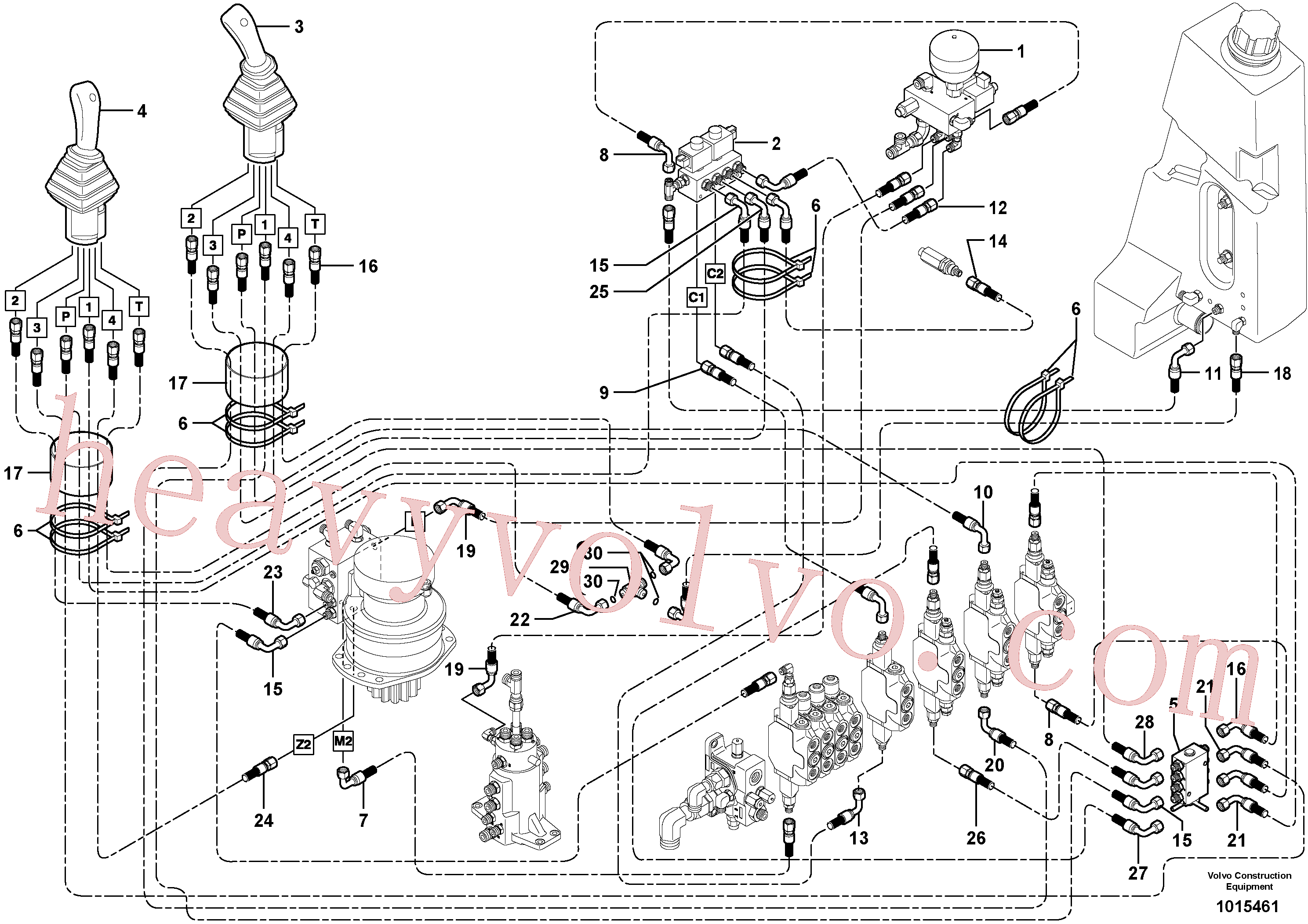 VOE936818 for Volvo Hydraulic circuit ( low pressure )(1015461 assembly)