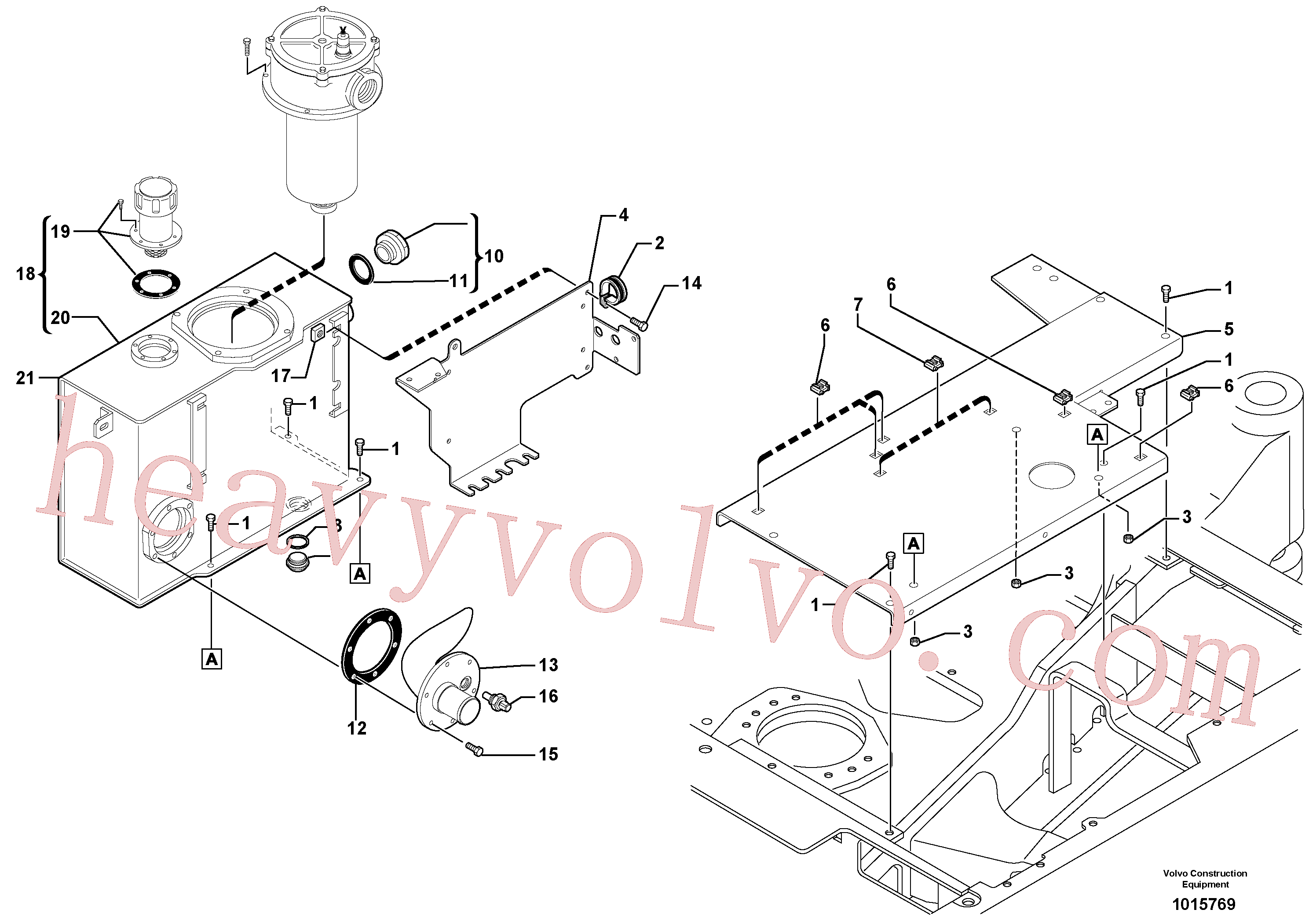 VOE11805676 for Volvo Hydraulic tank(1015769 assembly)