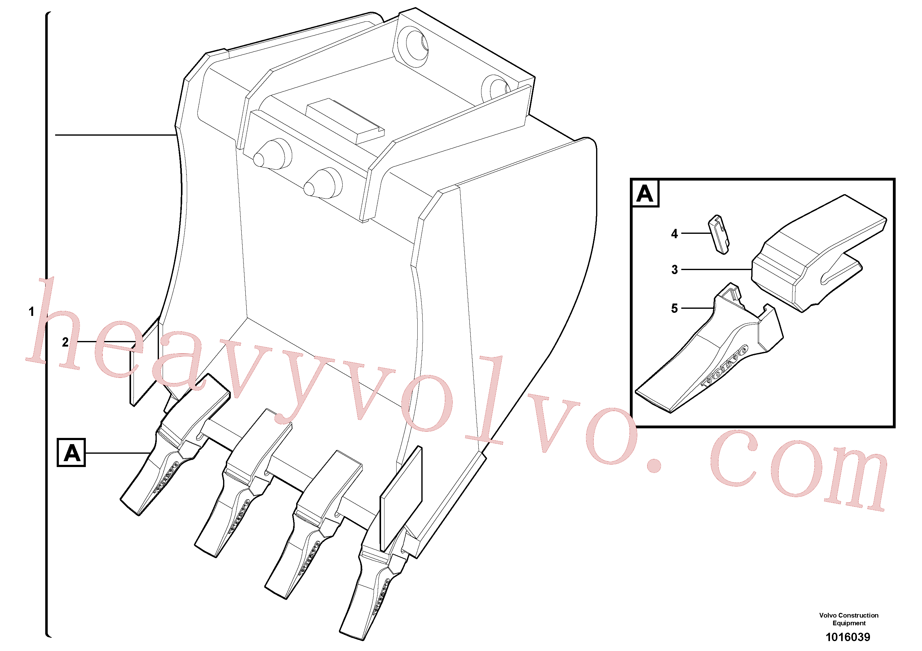 PJ6820271 for Volvo Buckets for Quickfit(1016039 assembly)