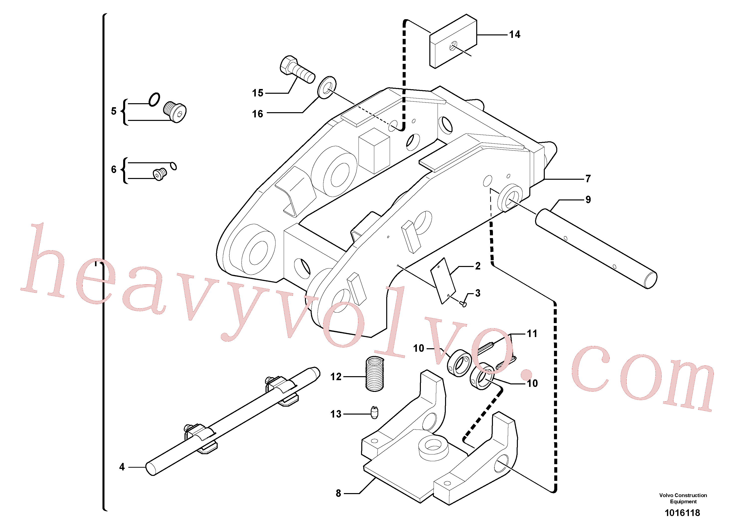 VOE11803856 for Volvo Tool holder / mechanical control(1016118 assembly)