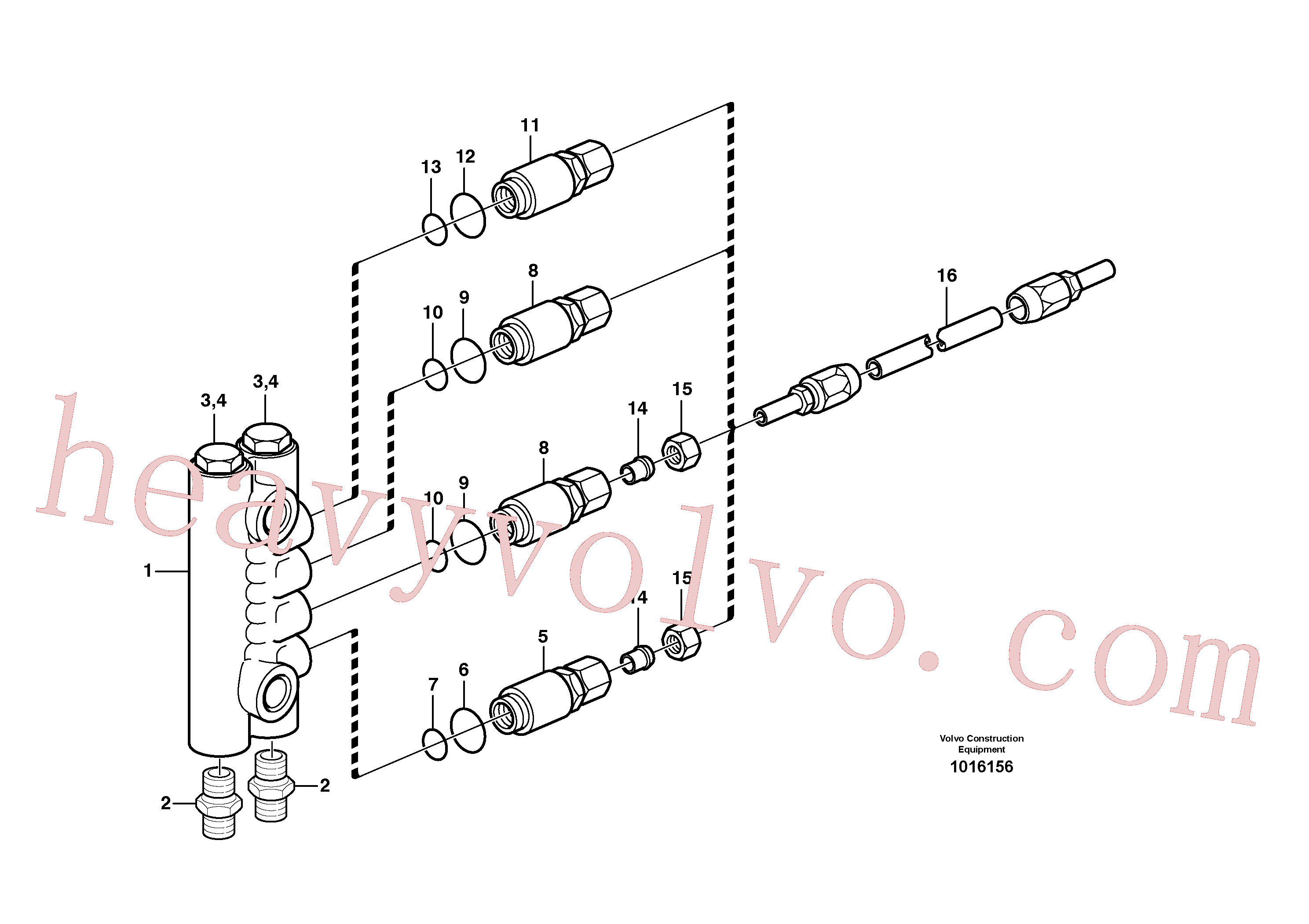 VOE17456687 for Volvo Distribution block, B3(1016156 assembly)