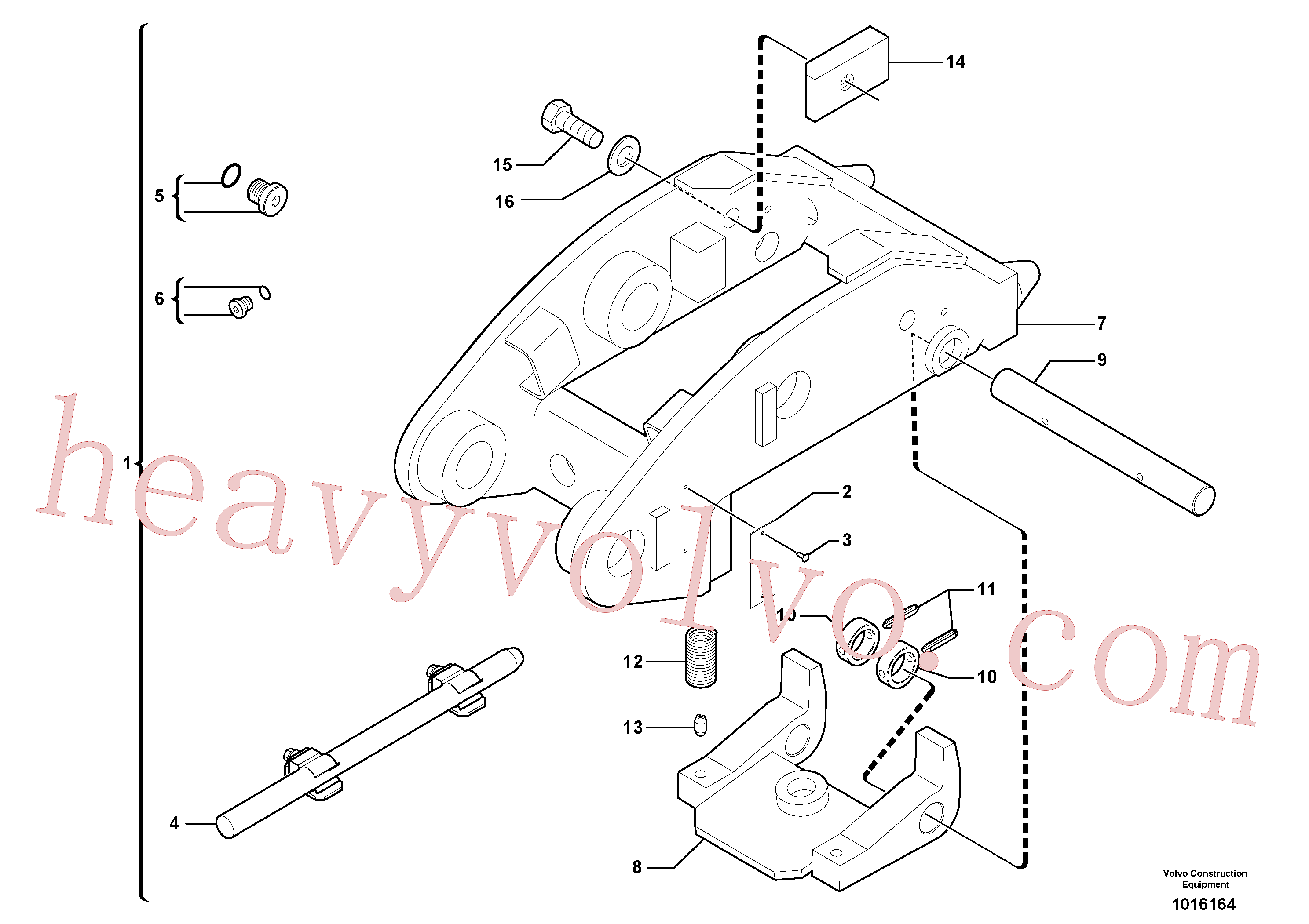 PJ4810010 for Volvo Tool holder / mechanical control(1016164 assembly)