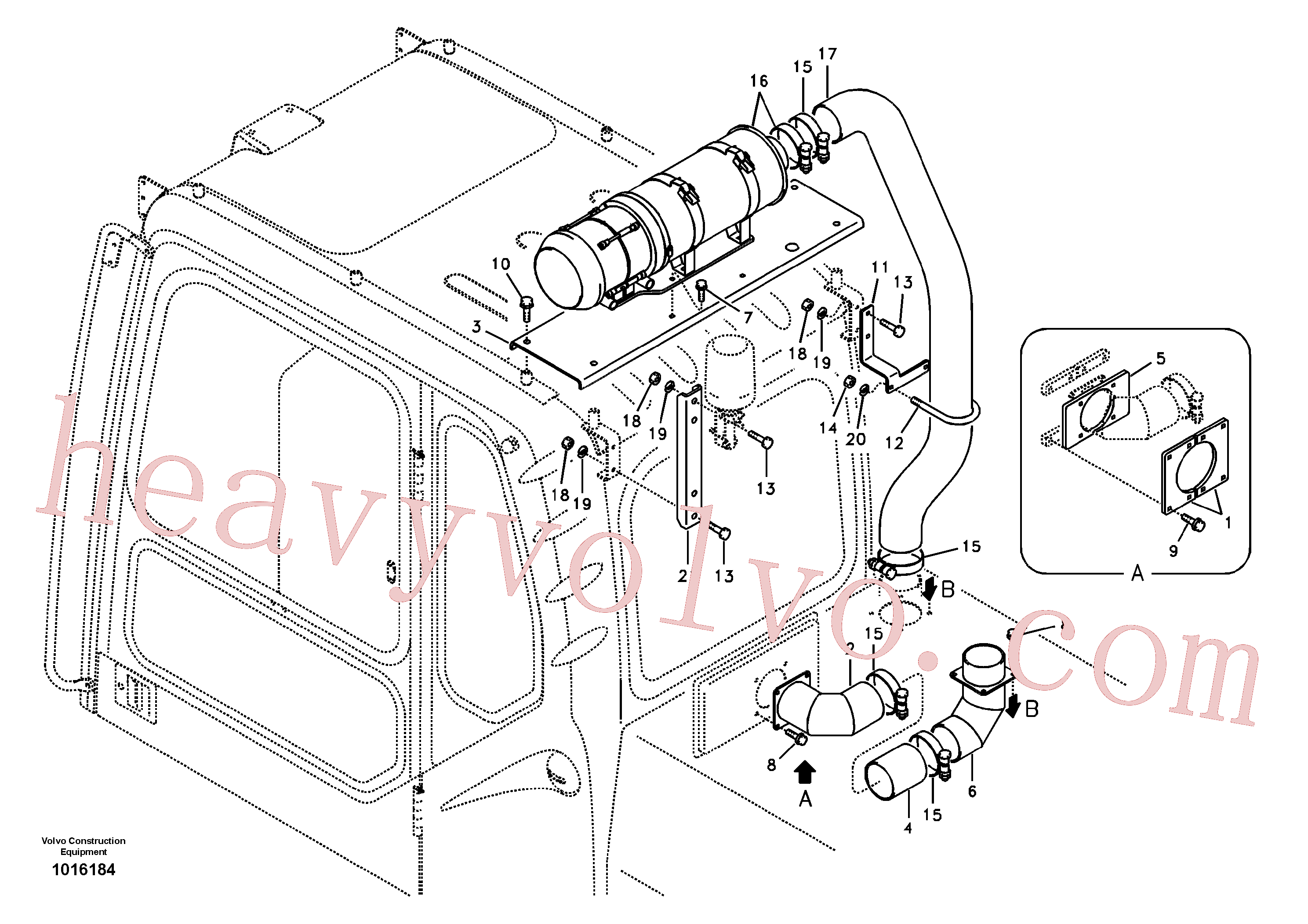 VOE14883765 for Volvo Air filter, mounting(1016184 assembly)