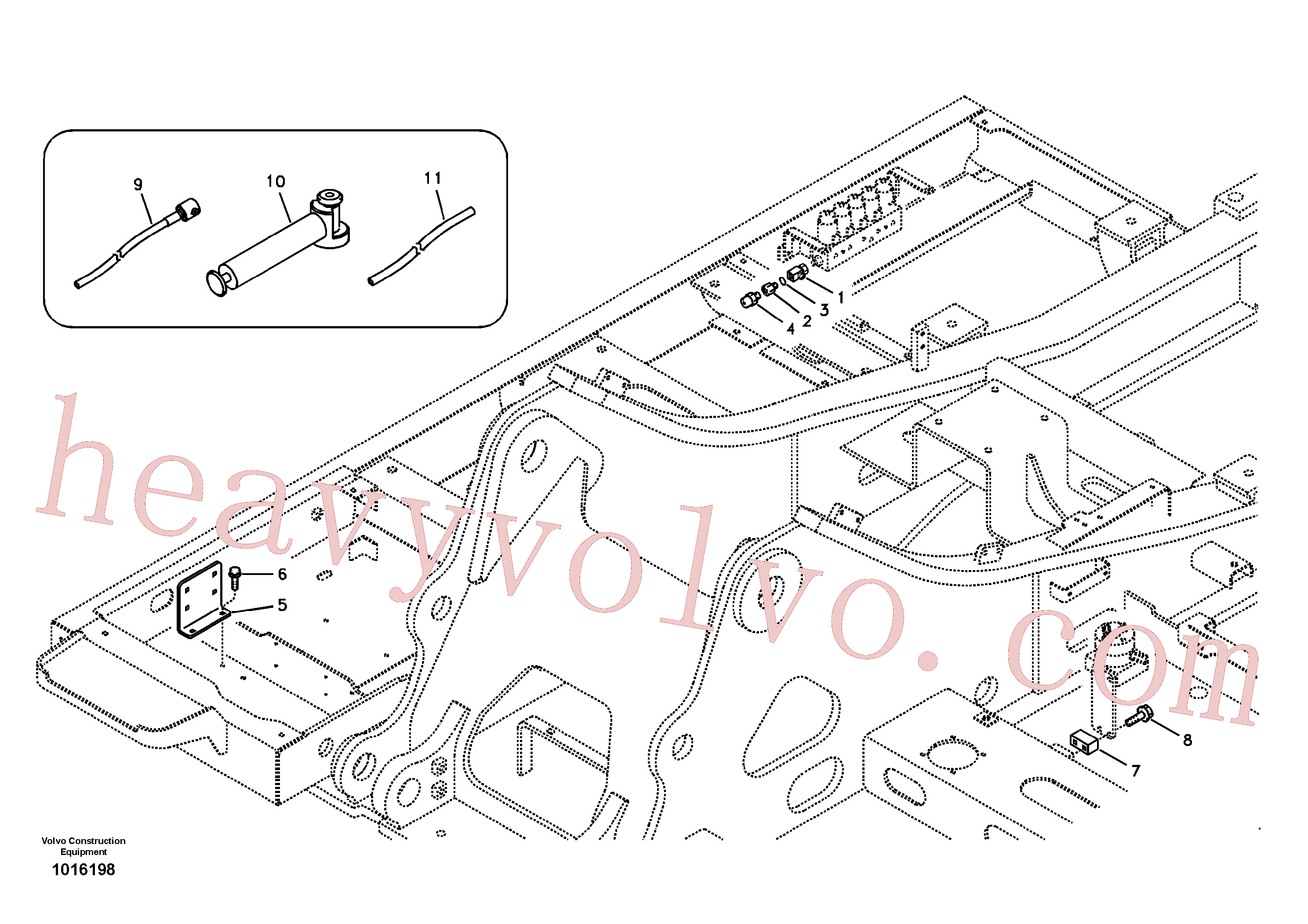 VOE14531699 for Volvo Servo system, pressure check connection(1016198 assembly)