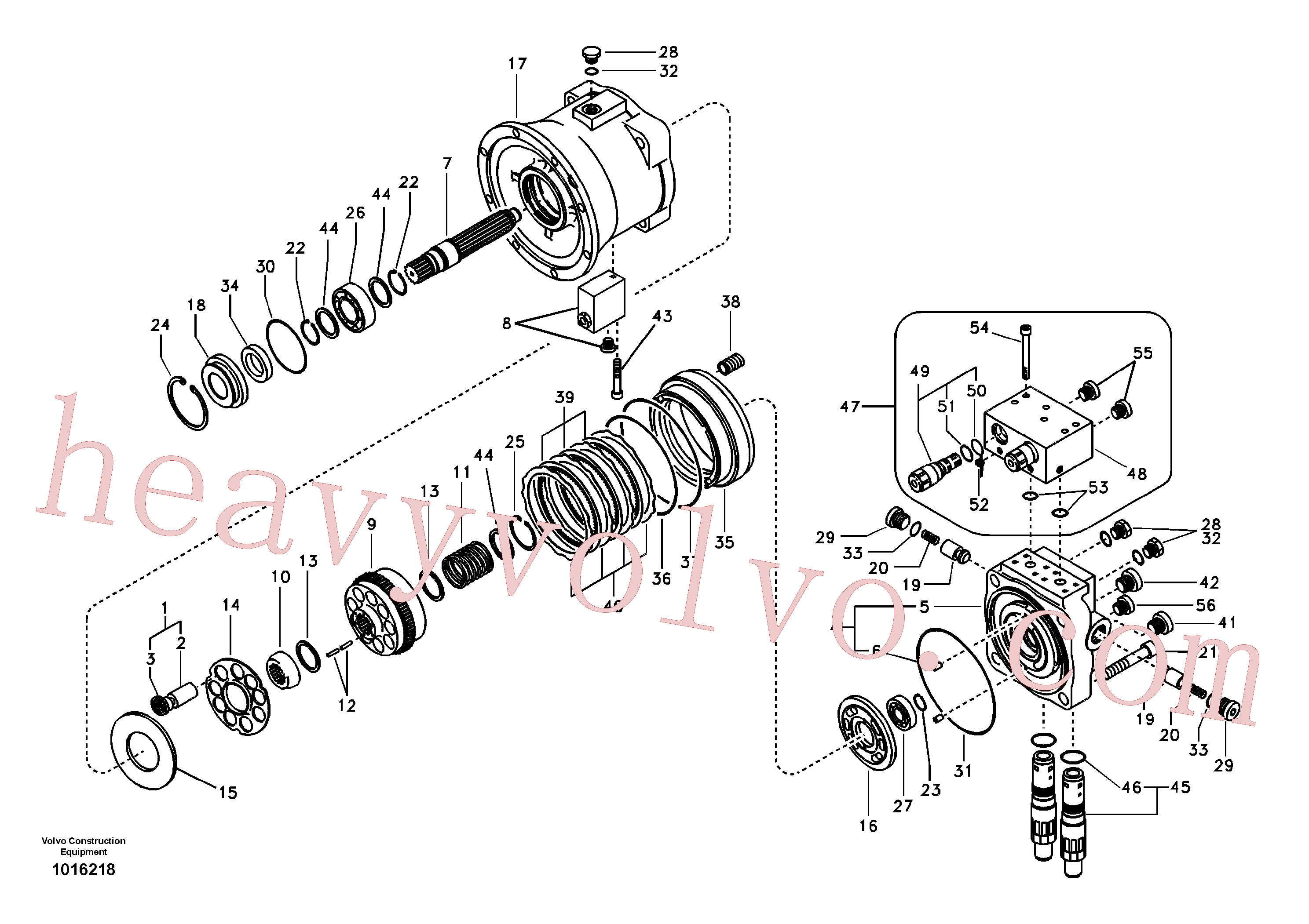 VOE14501618 for Volvo Swing motor(1016218 assembly)