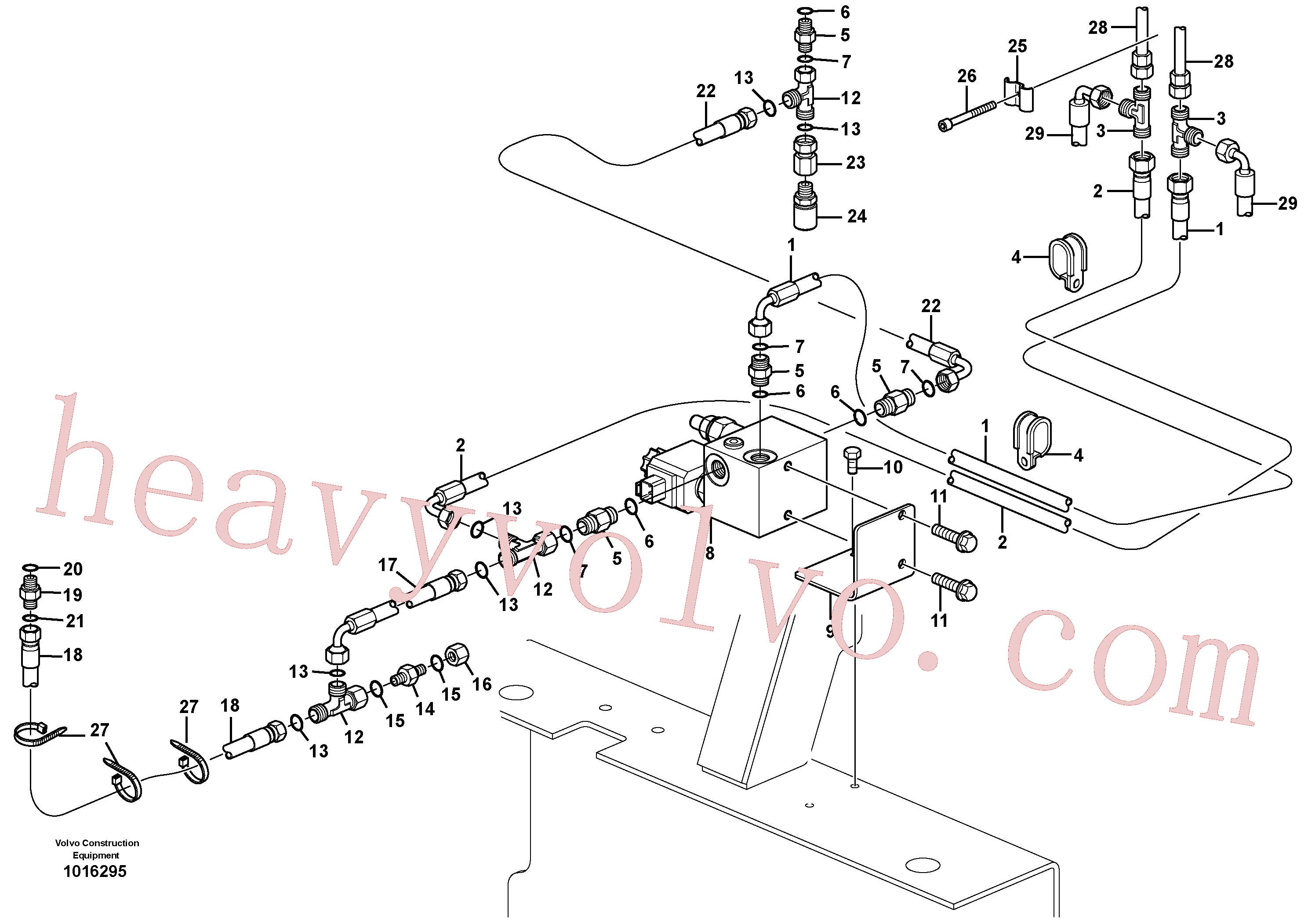 VOE935436 for Volvo Safety valve boom and dipper arm cylinder(1016295 assembly)