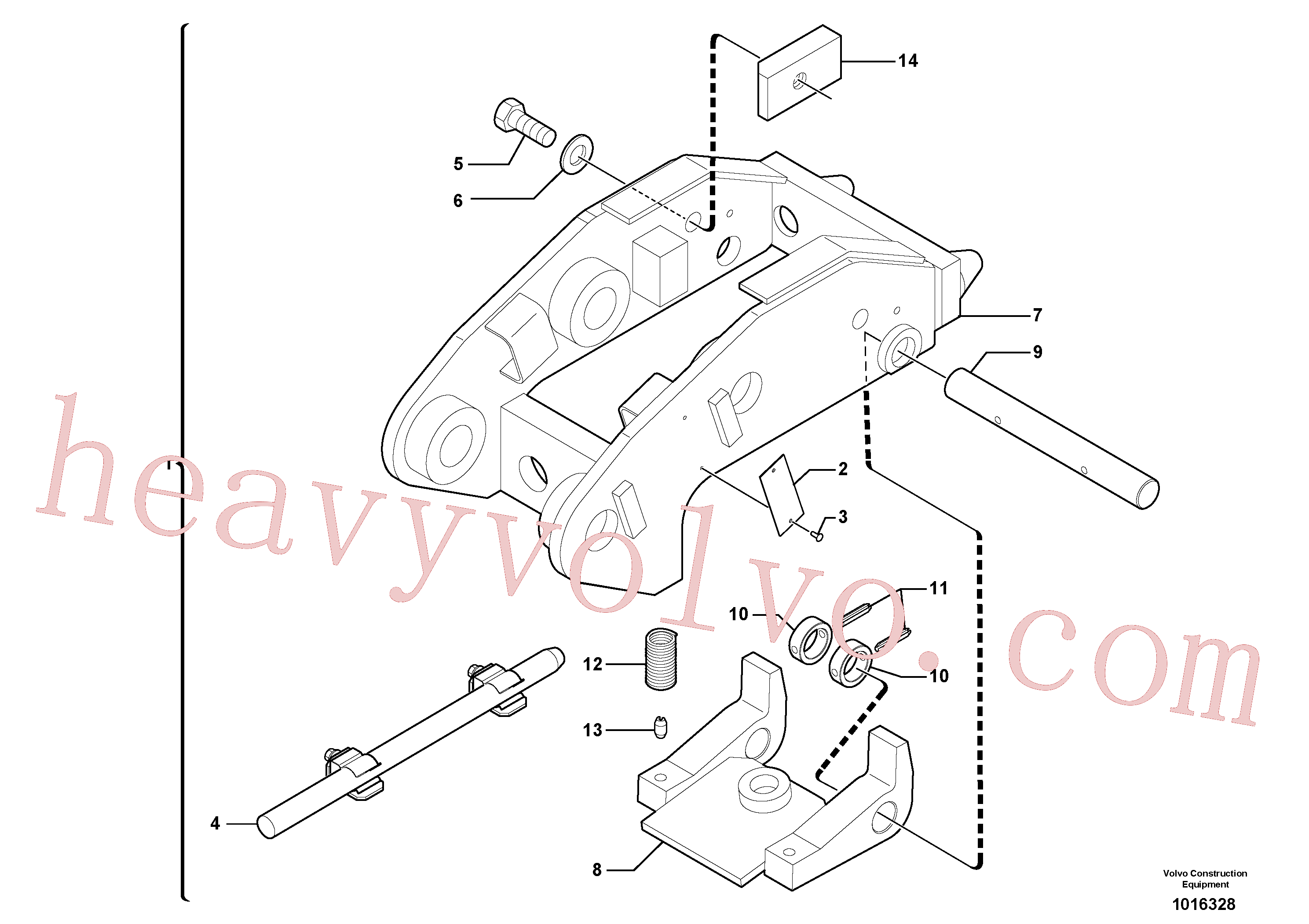 VOE11803856 for Volvo Tool holder / mechanical control(1016328 assembly)