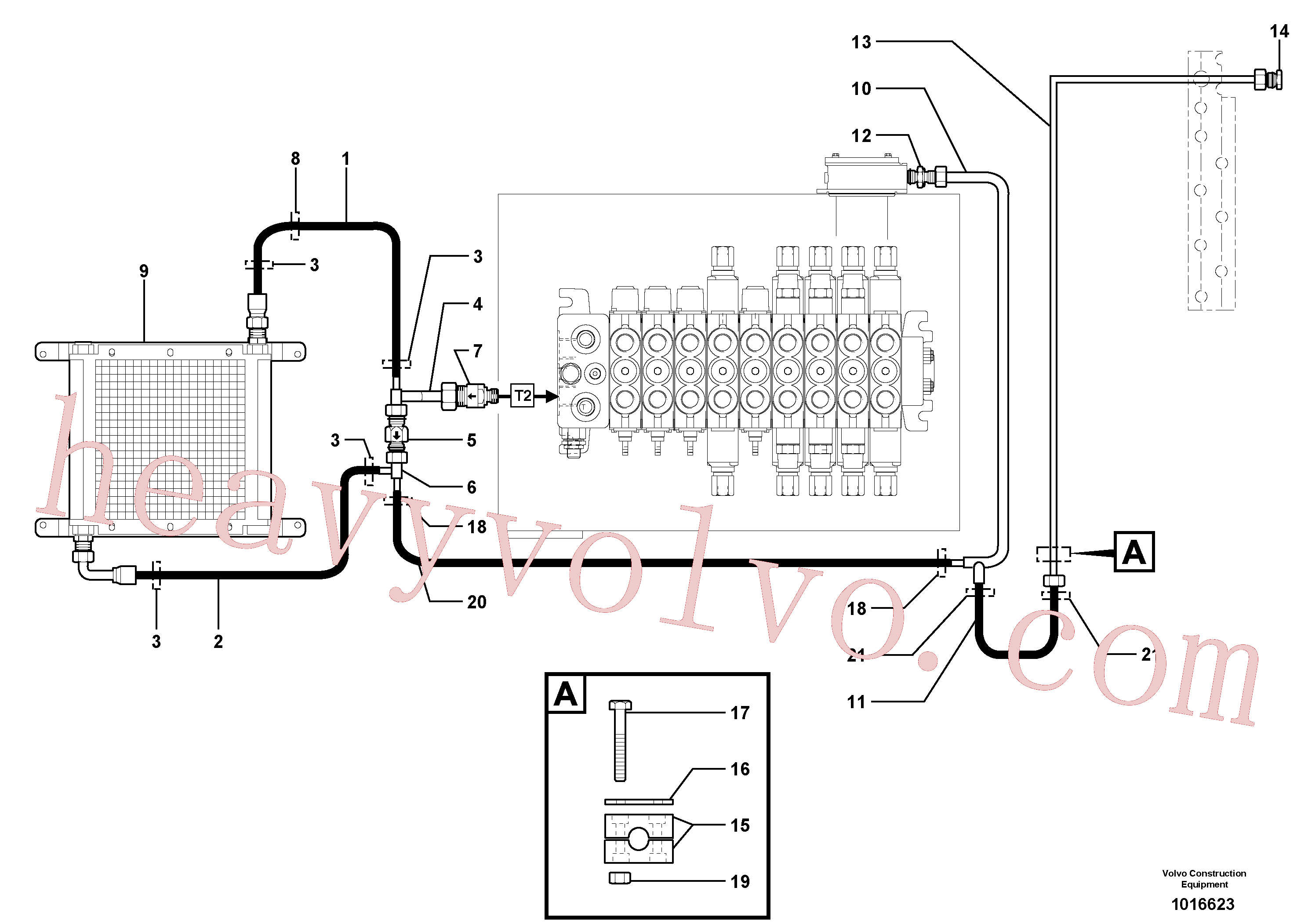 VOE11806247 for Volvo Hydr. circuit. ( Oil cooler )(1016623 assembly)