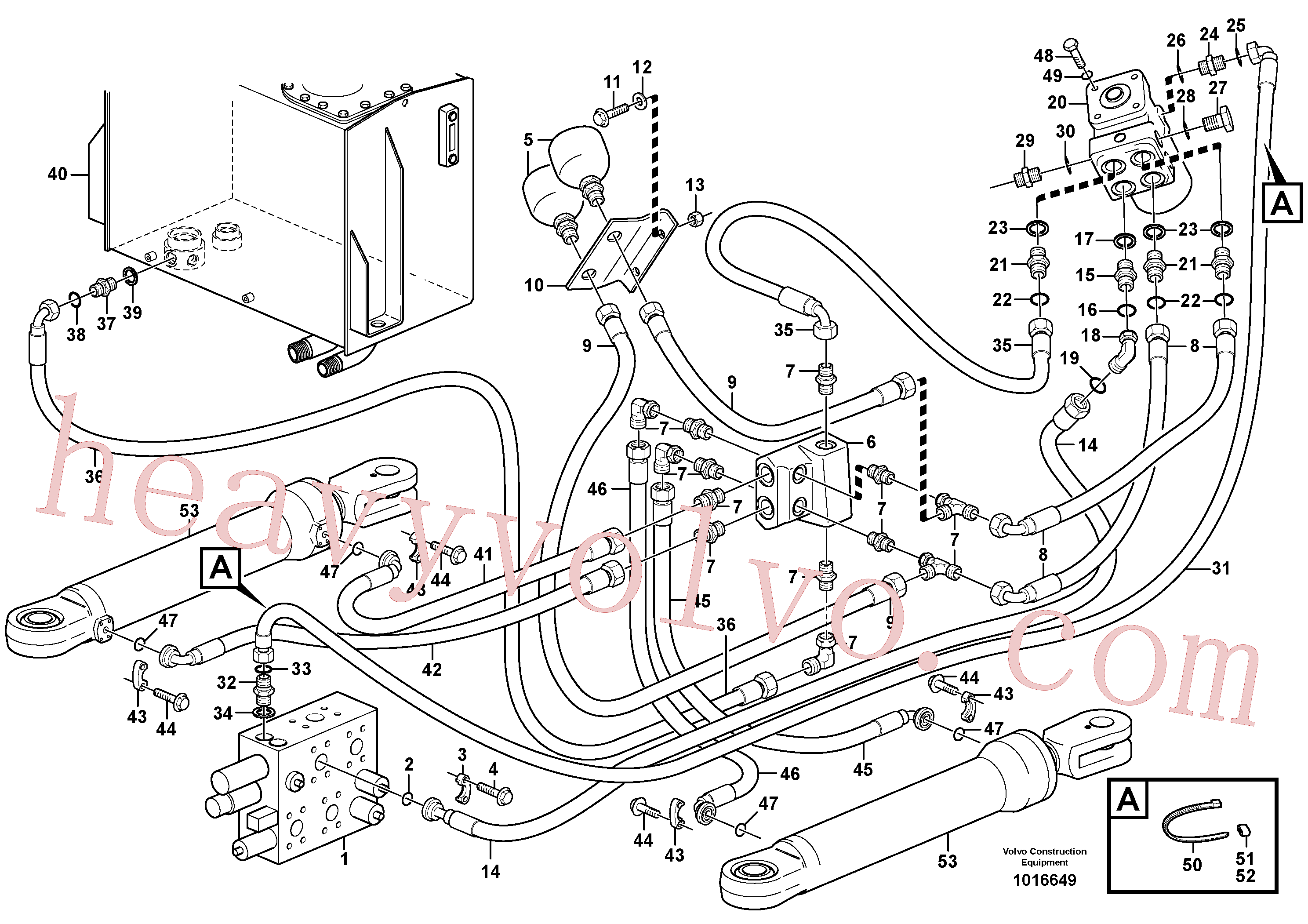 VOE990741 for Volvo Steering system, pressure and return lines(1016649 assembly)