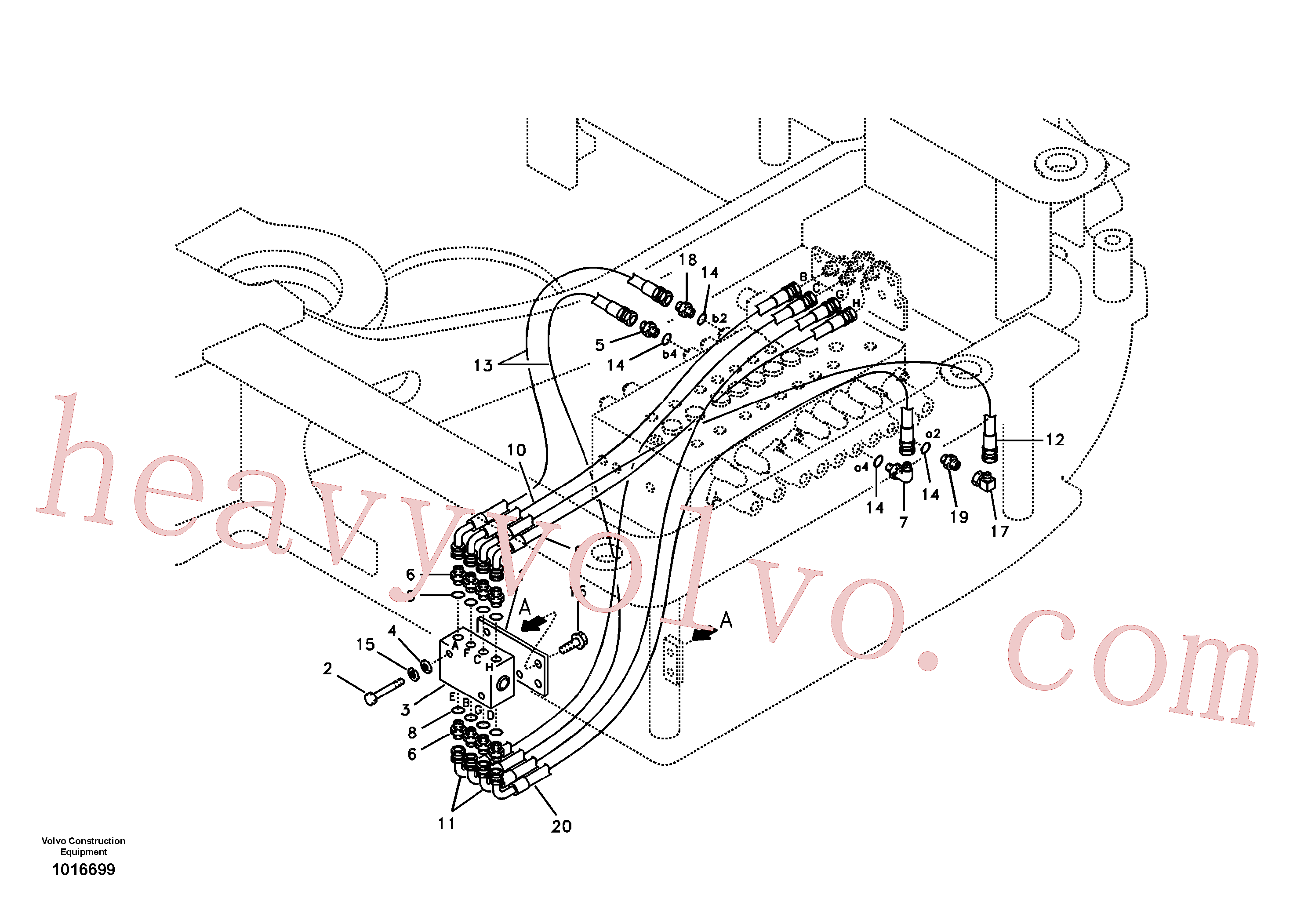 VOE14526618 for Volvo Servo system, changing lever function(1016699 assembly)