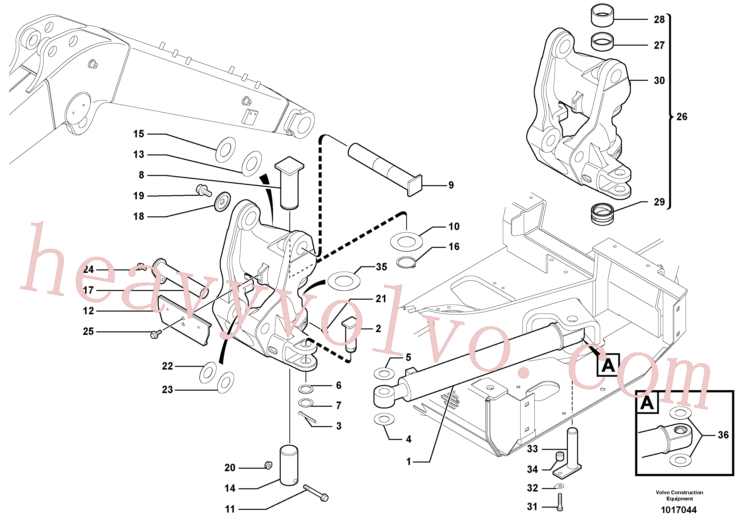 PJ5540094 for Volvo Pivot pin(1017044 assembly)