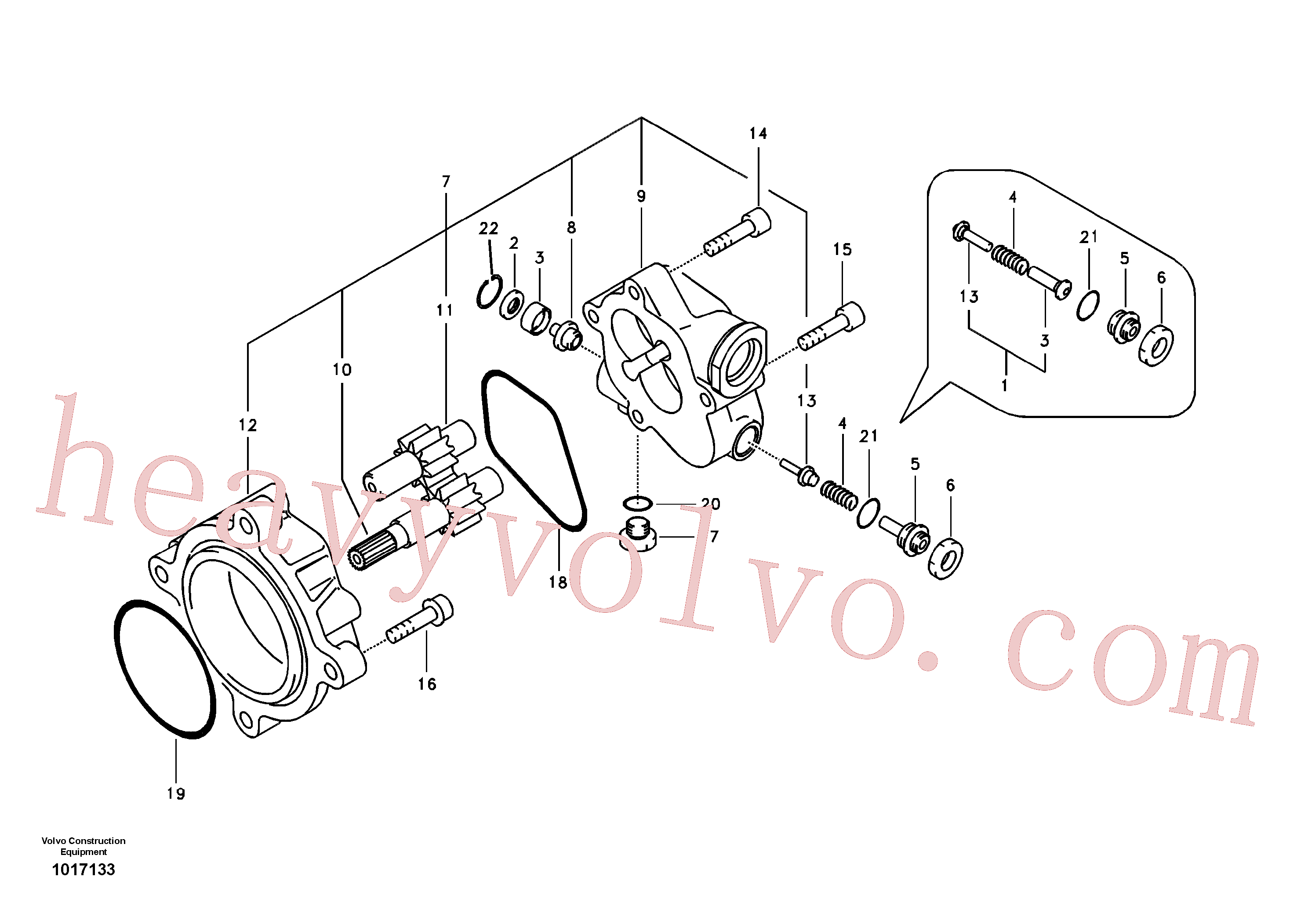 VOE14534037 for Volvo Hydraulic gear pump(1017133 assembly)