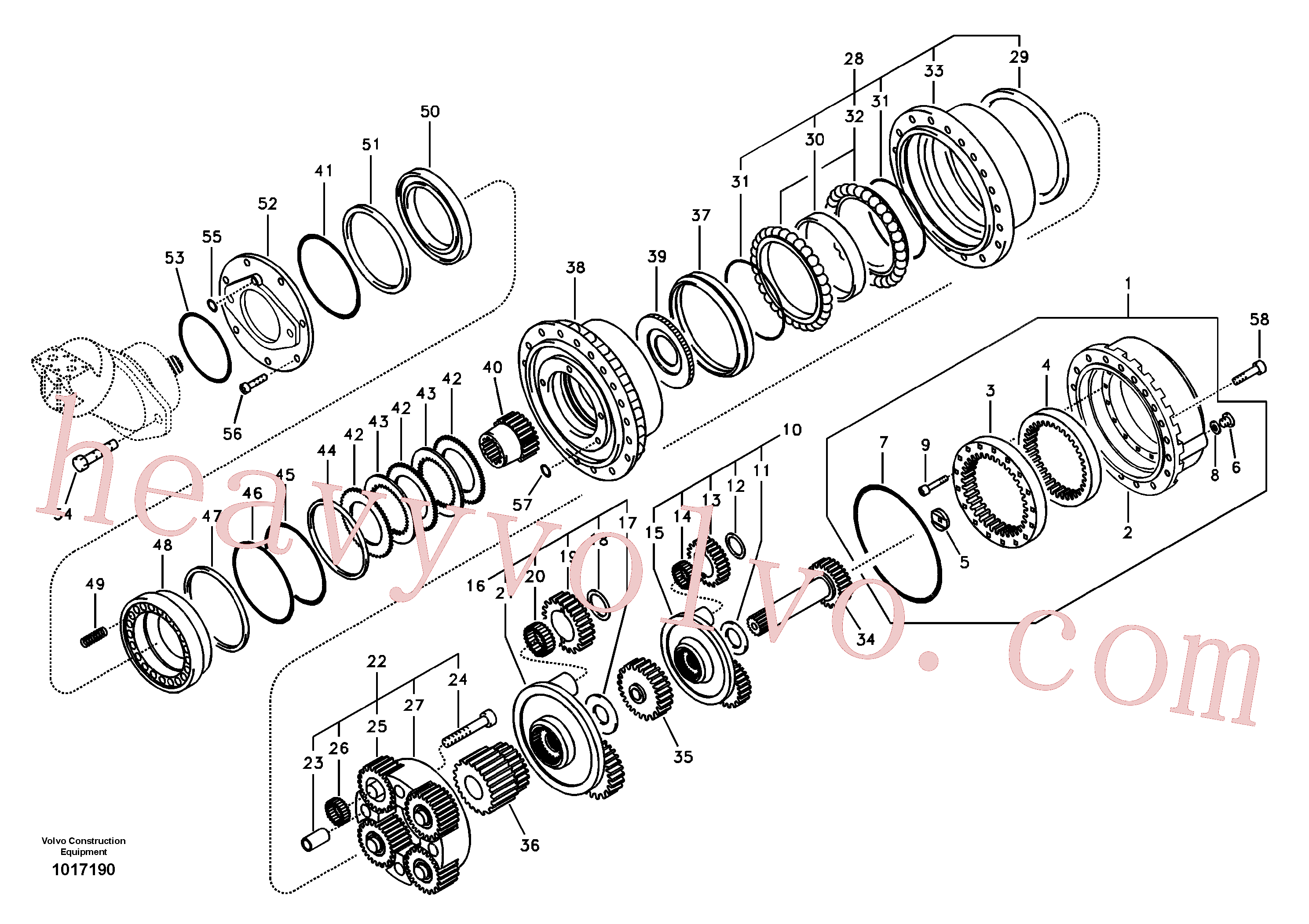 SA8230-35600 for Volvo Travel gearbox(1017190 assembly)