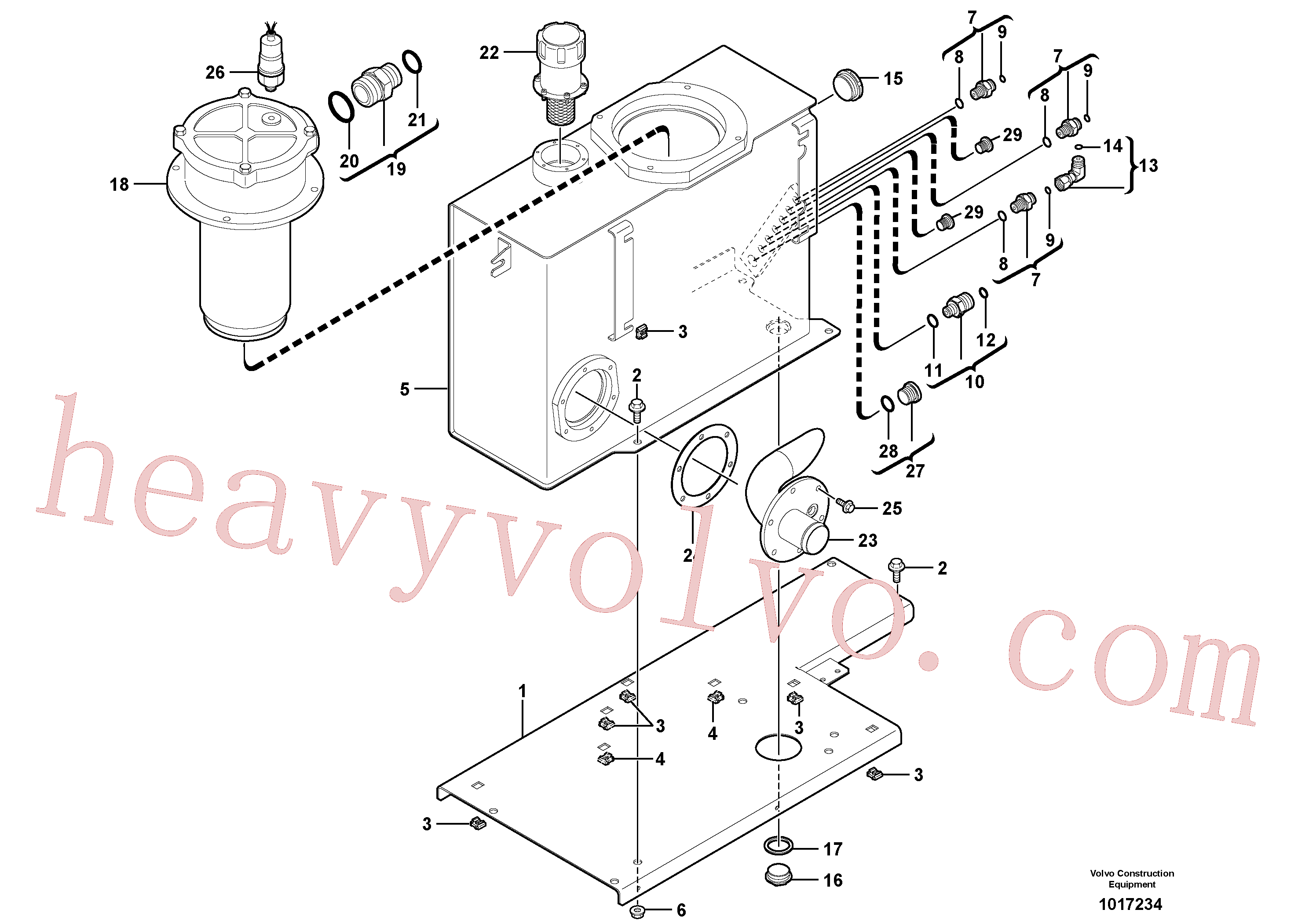 PJ4740019 for Volvo Hydraulic tank(1017234 assembly)