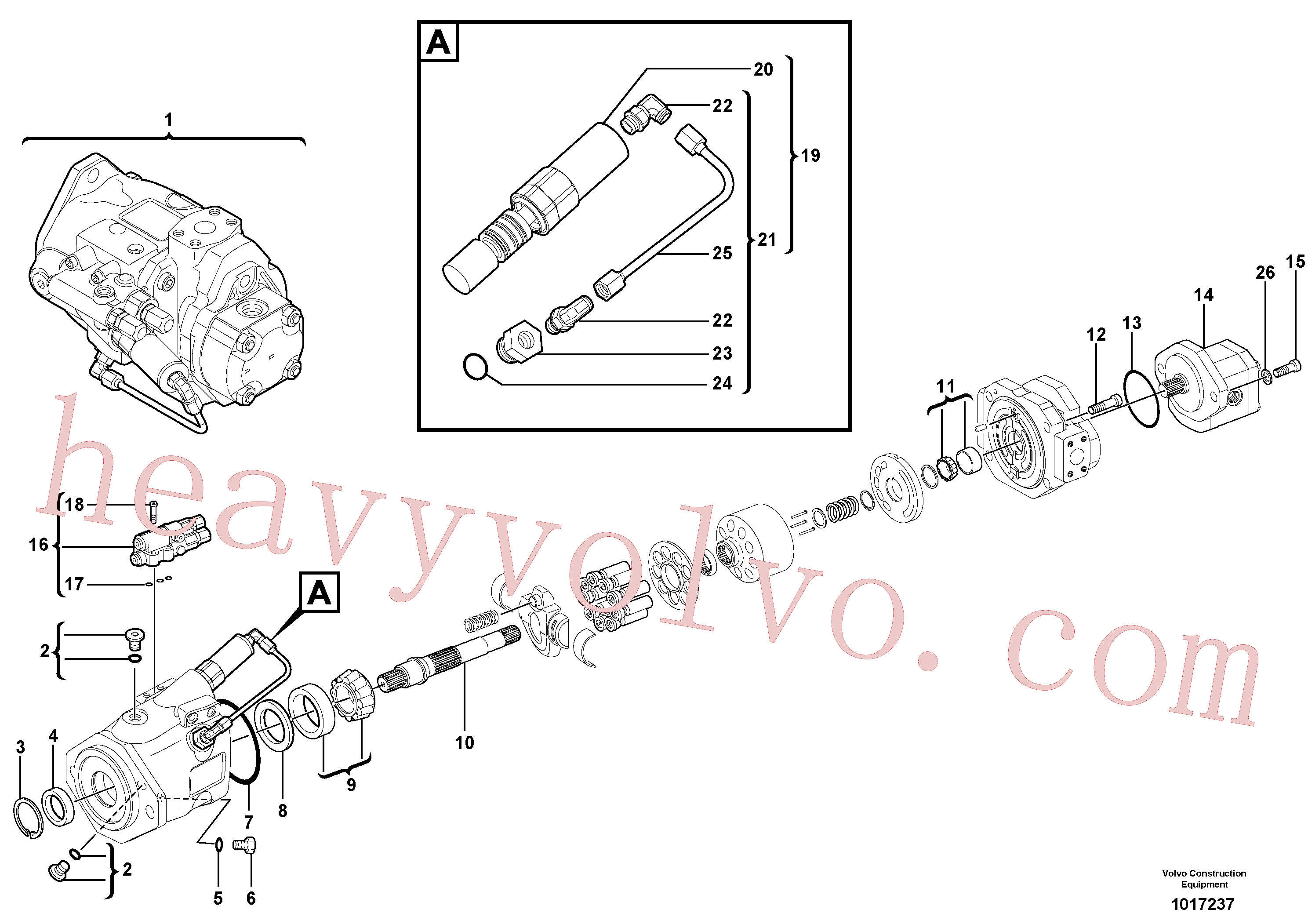 VOE11712908 for Volvo Hydraulic pump(1017237 assembly)