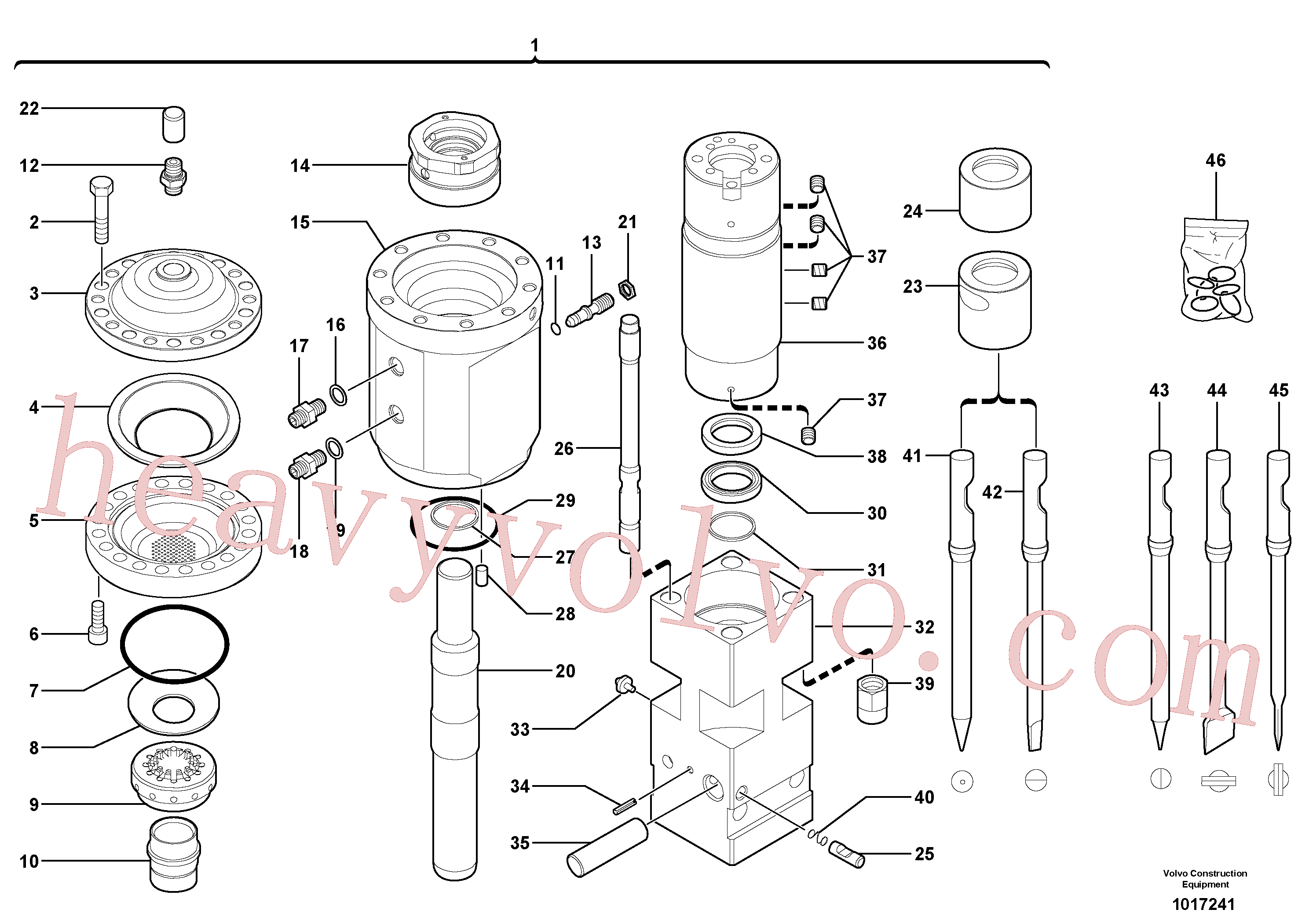 VOE11715923 for Volvo Hammer(1017241 assembly)