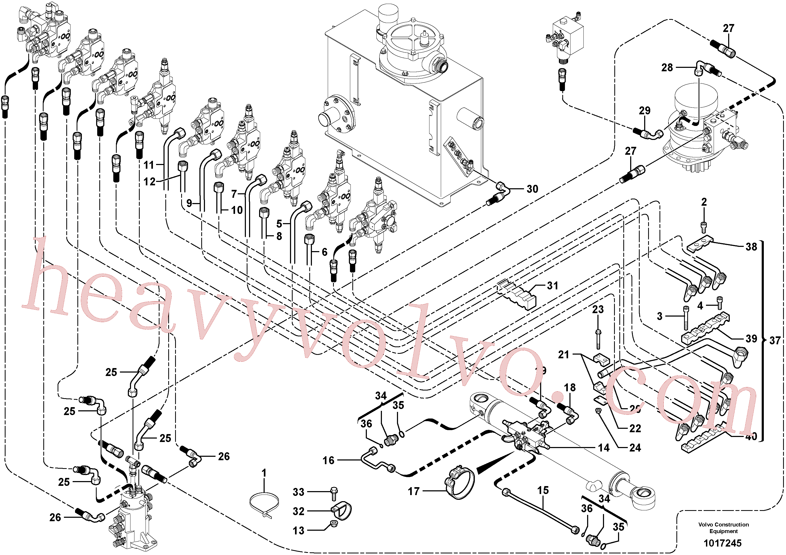 VOE11805514 for Volvo Hydraulic circuit ( platform/balancing valve/offset cylinder )(1017245 assembly)