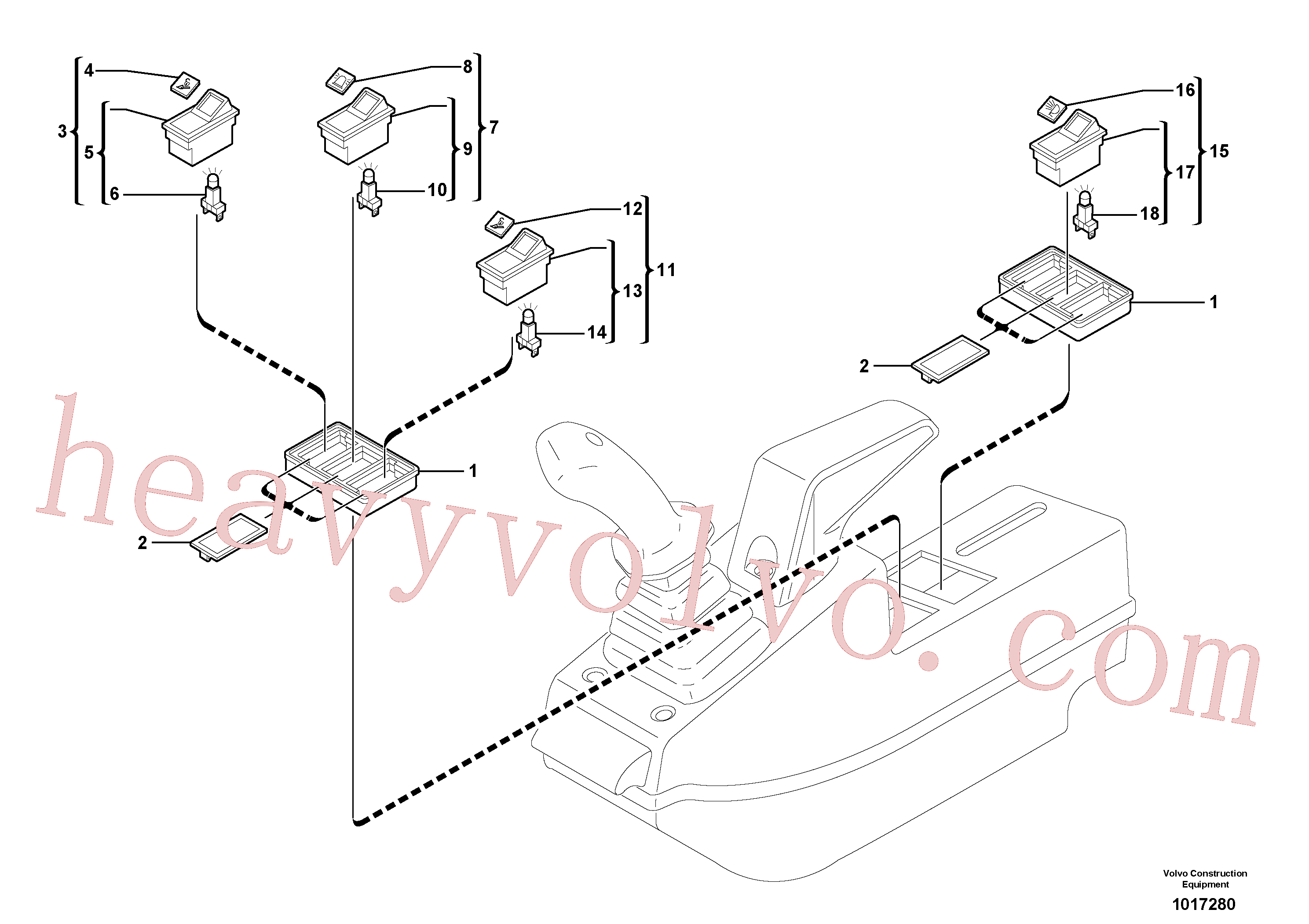 VOE11804128 for Volvo Operator's station : instrument panel ( left )(1017280 assembly)