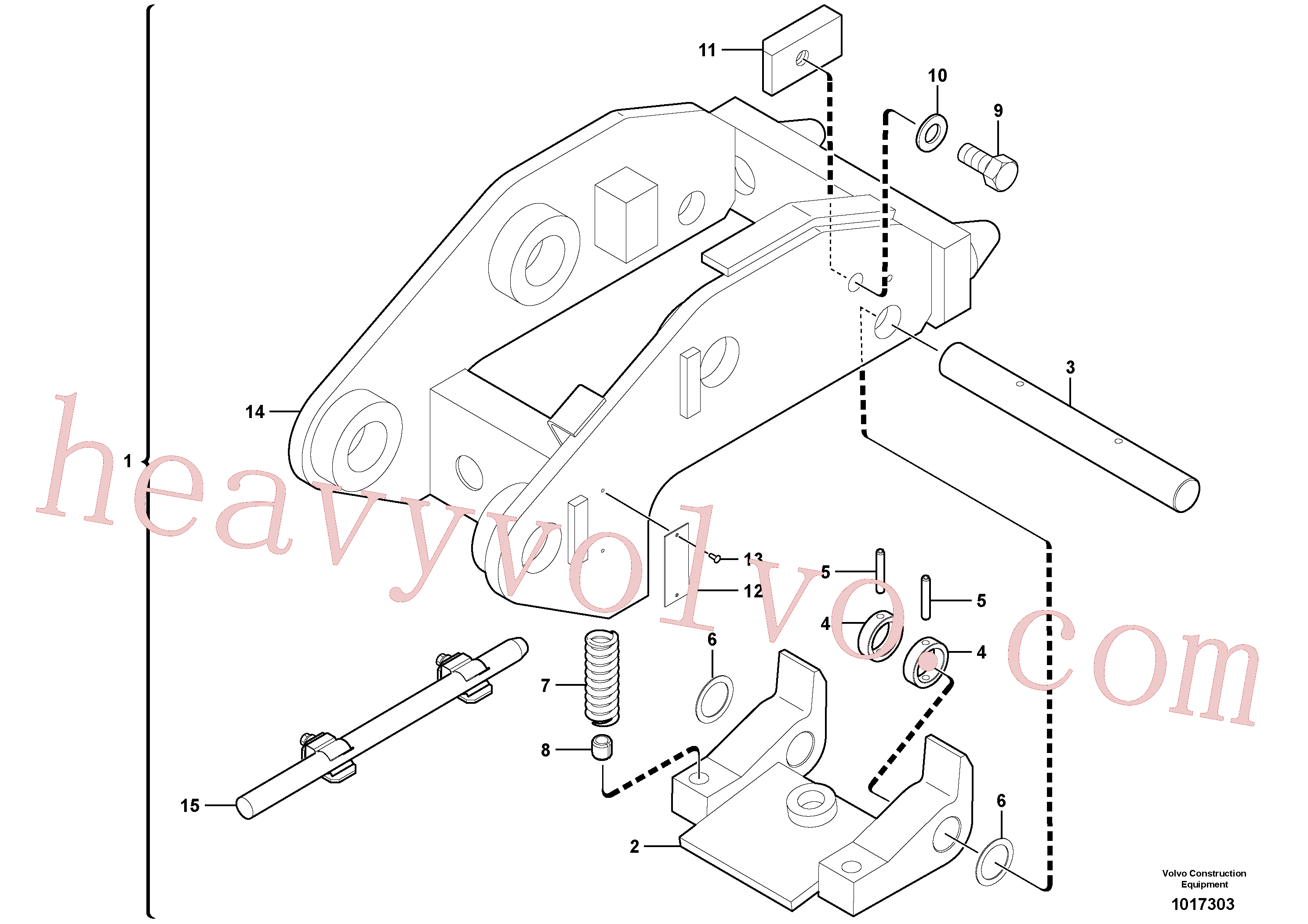 PJ4570049 for Volvo Tool holder / mechanical control(1017303 assembly)