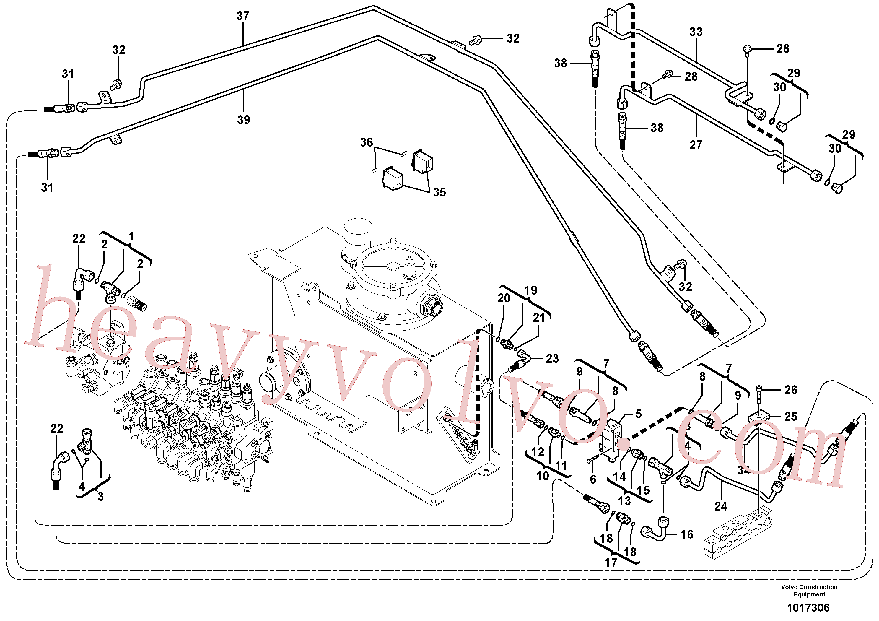 PJ6010213 for Volvo Hyd. circuit (quickfit/double-acting)(1017306 assembly)