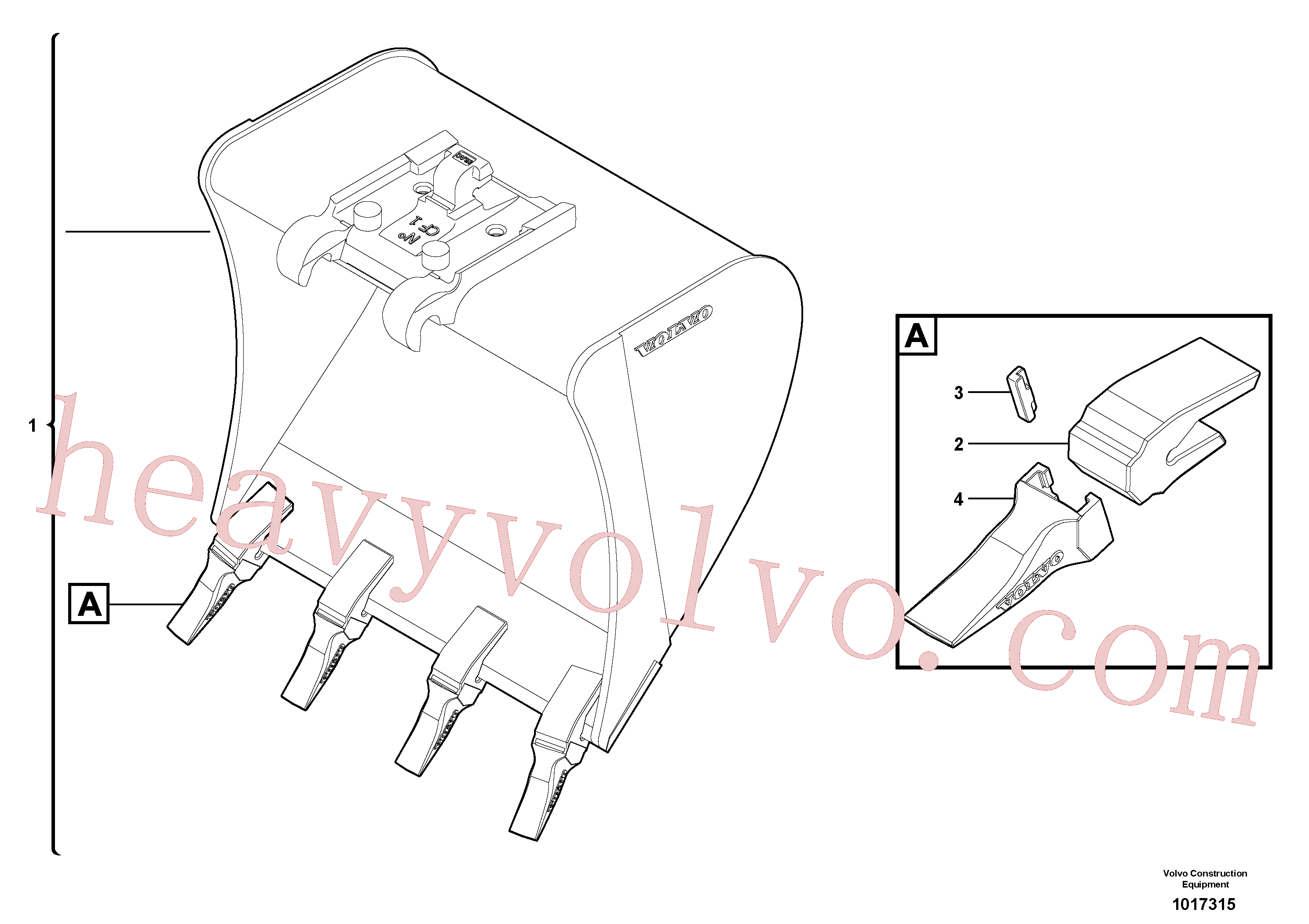 VOE11988296 for Volvo Buckets for Quickfit(1017315 assembly)