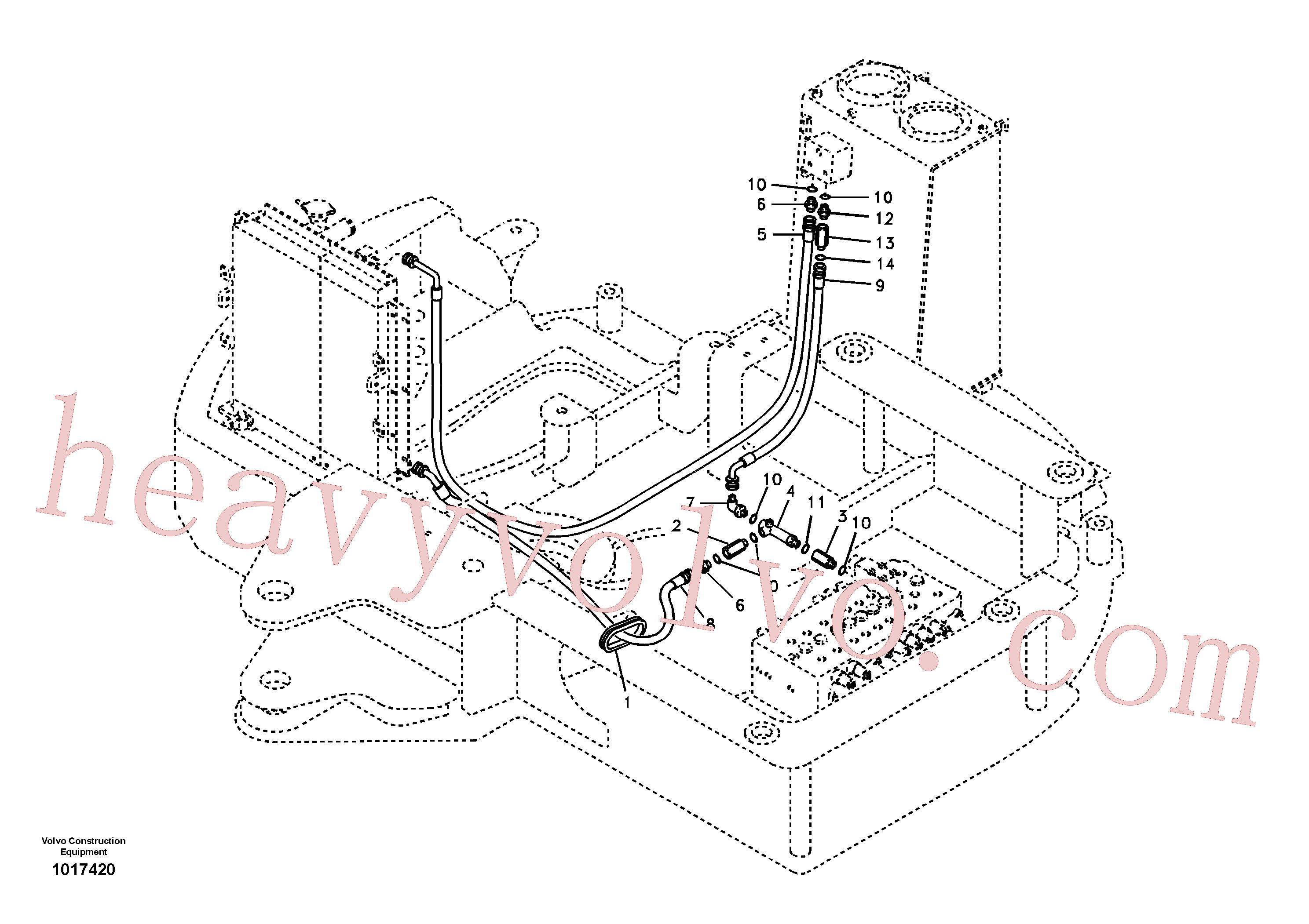 SA9453-05227 for Volvo Hydraulic system, return lines(1017420 assembly)