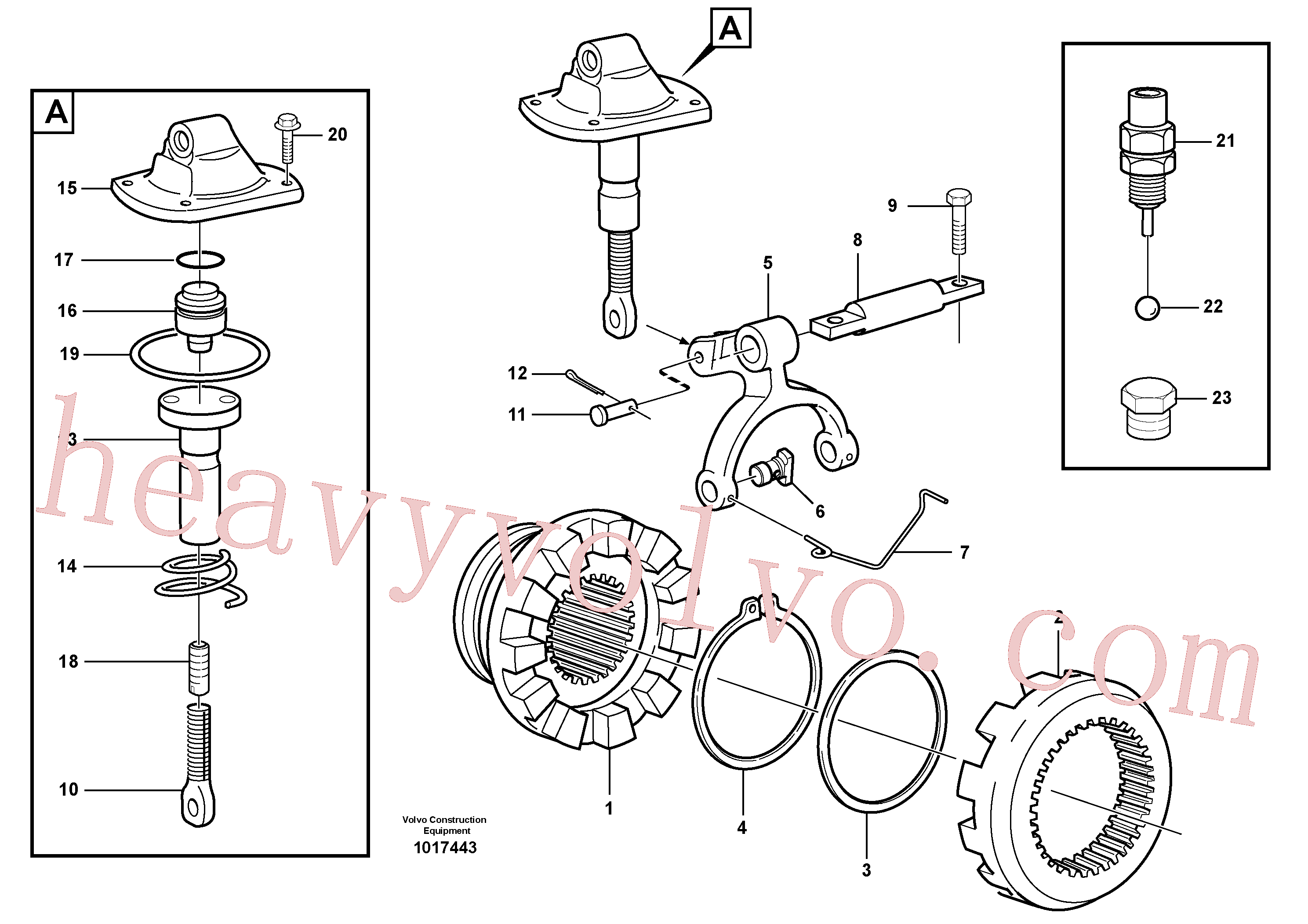 VOE11102799 for Volvo Differential lock(1017443 assembly)