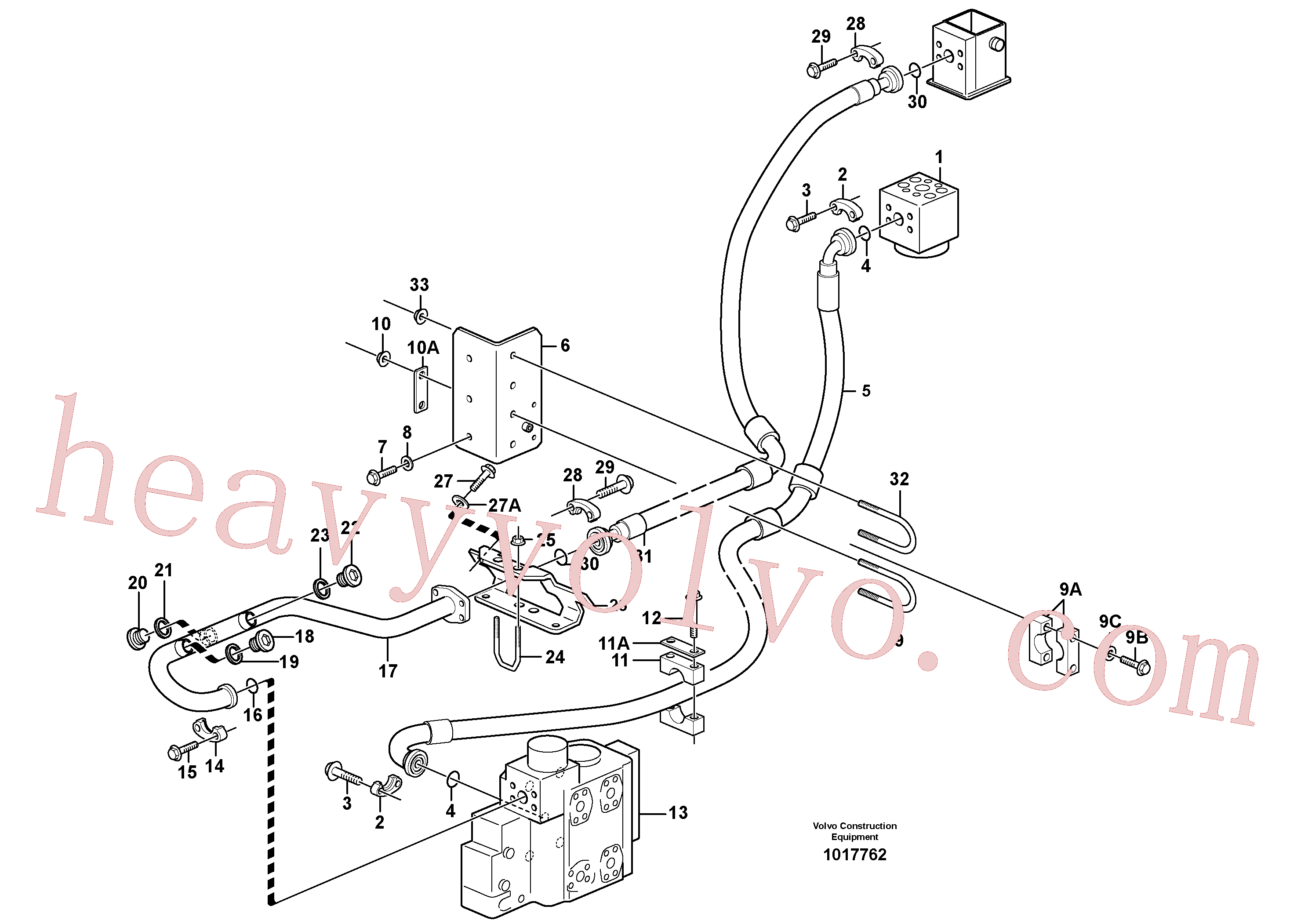 ZM2810962 for Volvo Feed- and return lines - control valve(1017762 assembly)