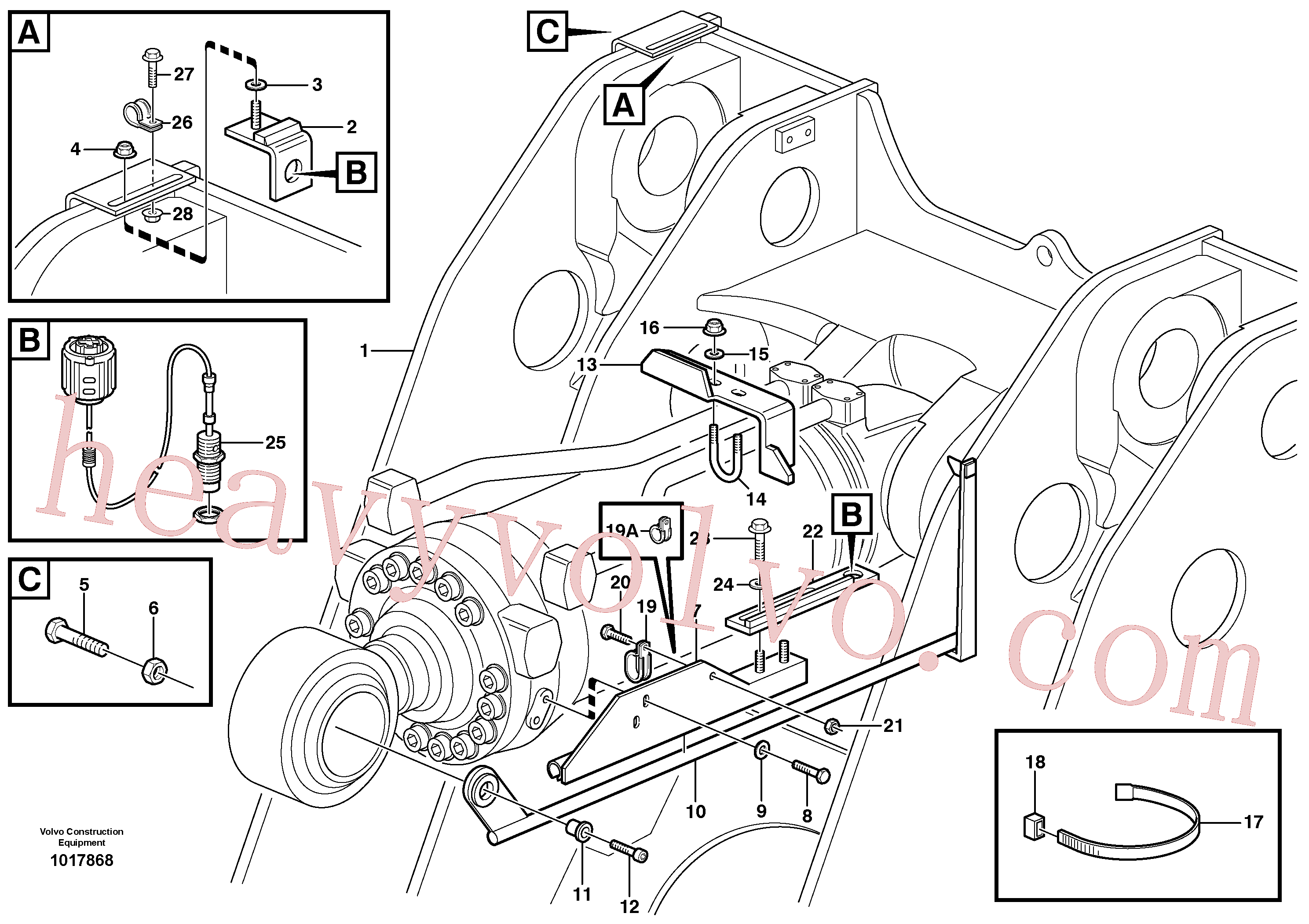 VOE11176552 for Volvo Bucket positioner and boom kickout(1017868 assembly)