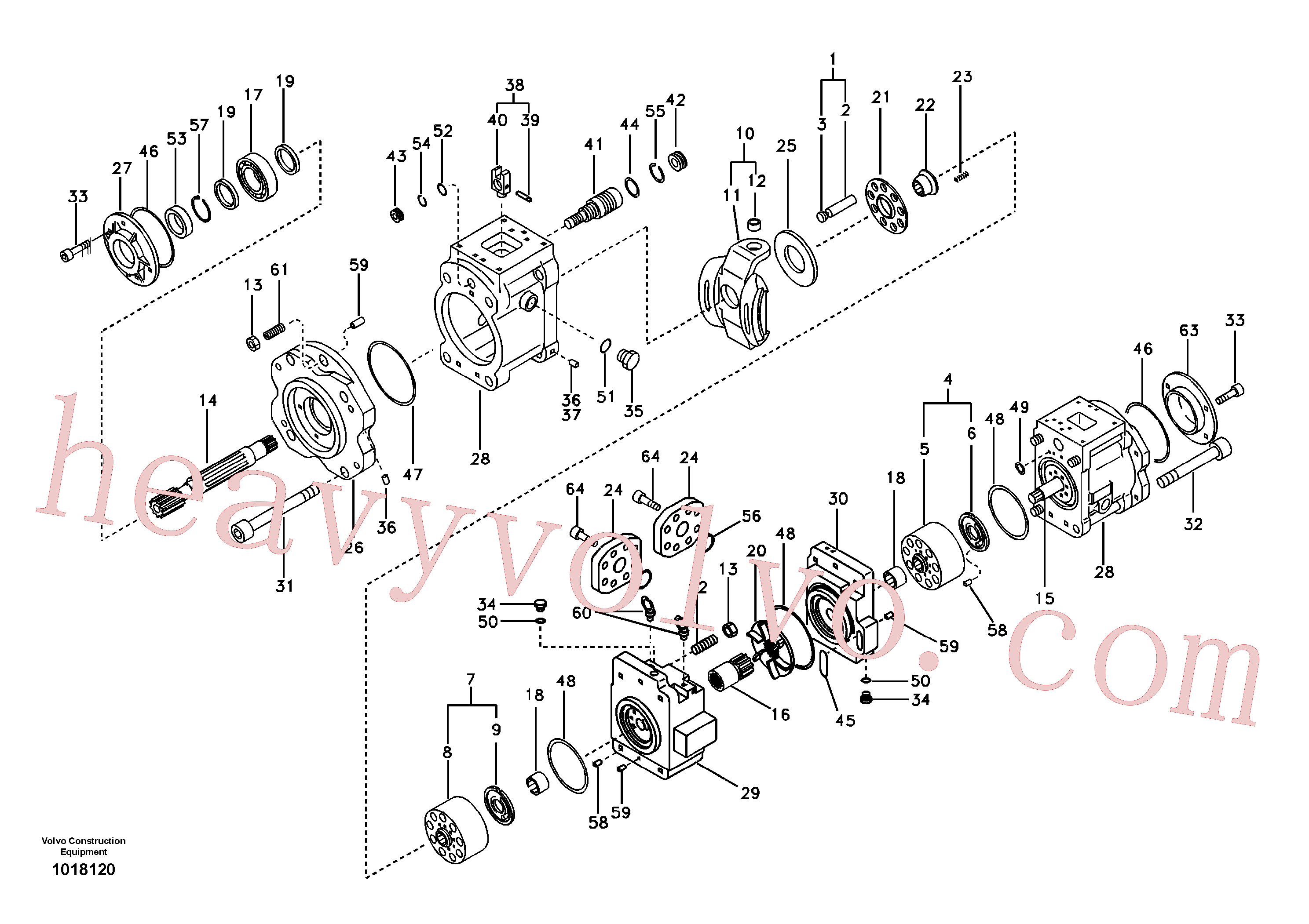 VOE14535386 for Volvo Hydraulic pump(1018120 assembly)