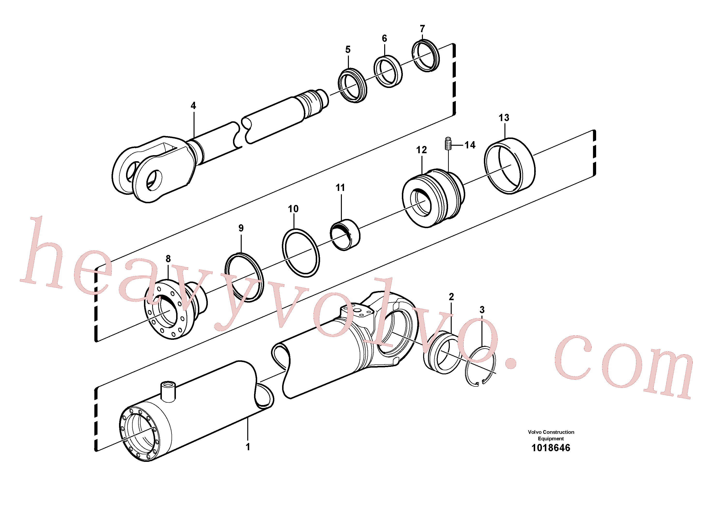 VOE4782406 for Volvo Hydraulic cylinder(1018646 assembly)