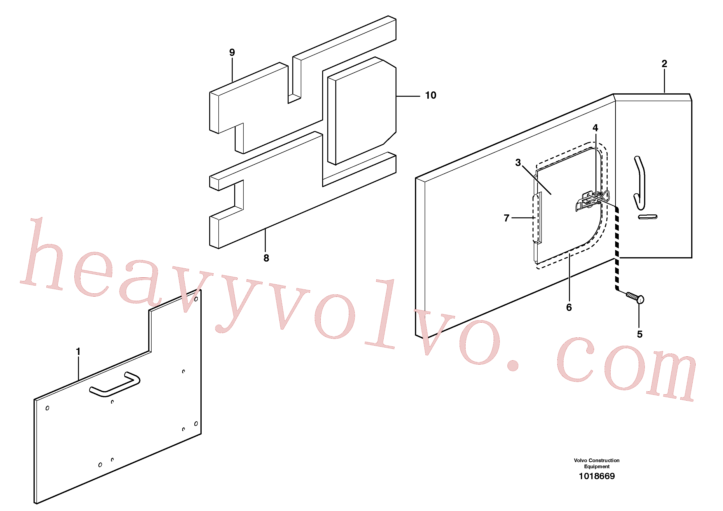 VOE13942672 for Volvo Side hatches.(1018669 assembly)