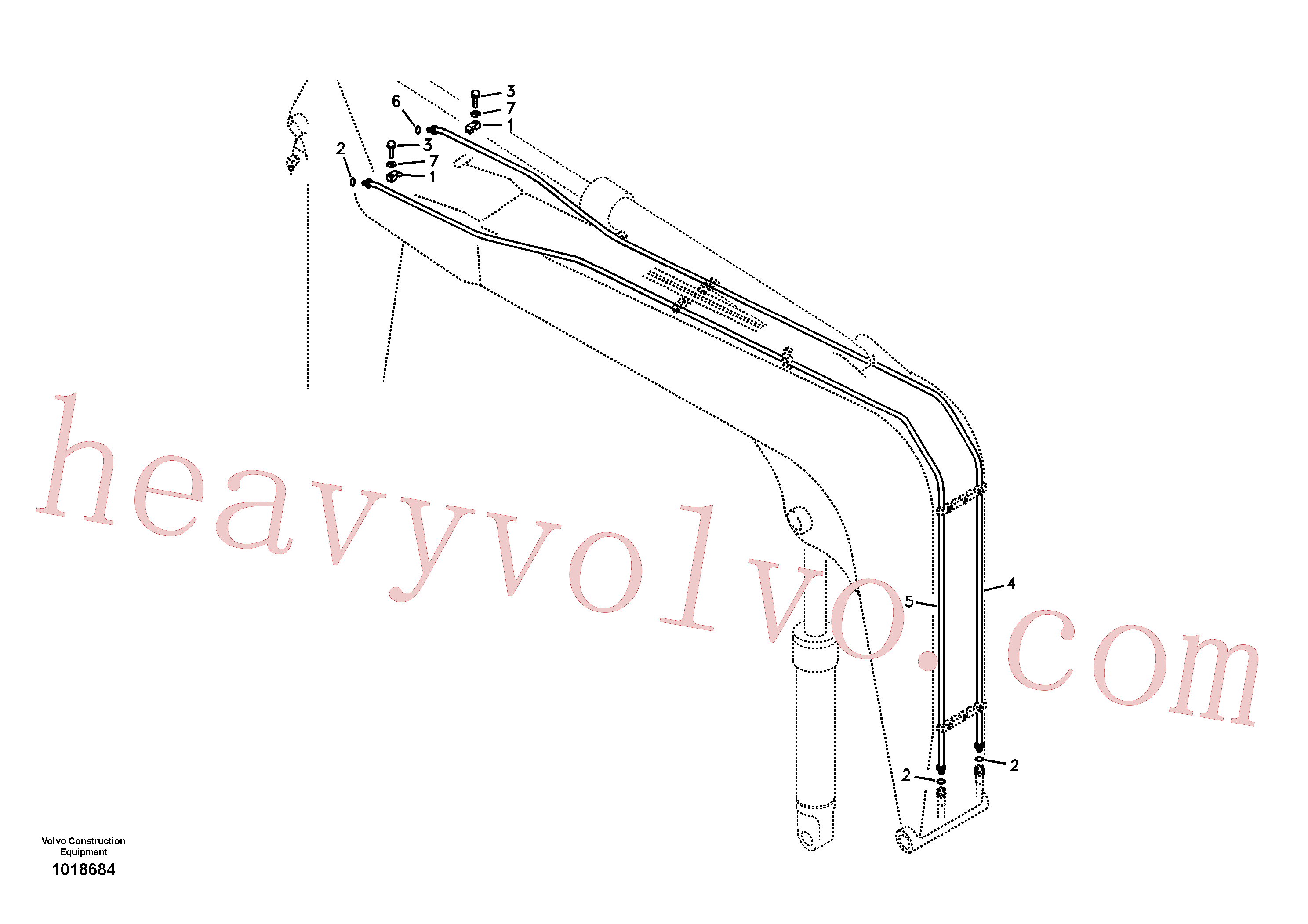 VOE14538803 for Volvo Working hydraulic, hammer and shear for boom(1018684 assembly)