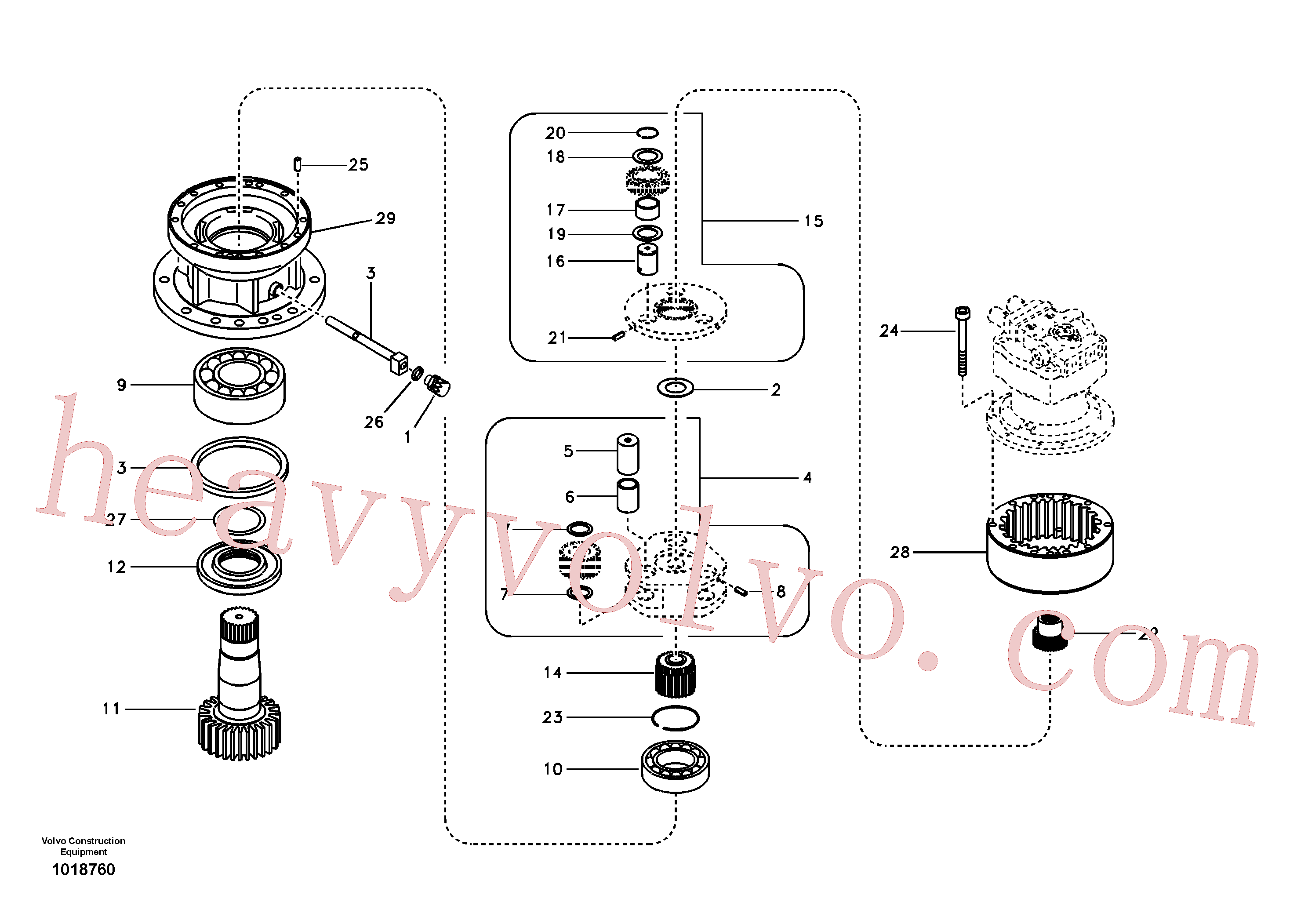 SA7118-23270 for Volvo Swing gearbox(1018760 assembly)