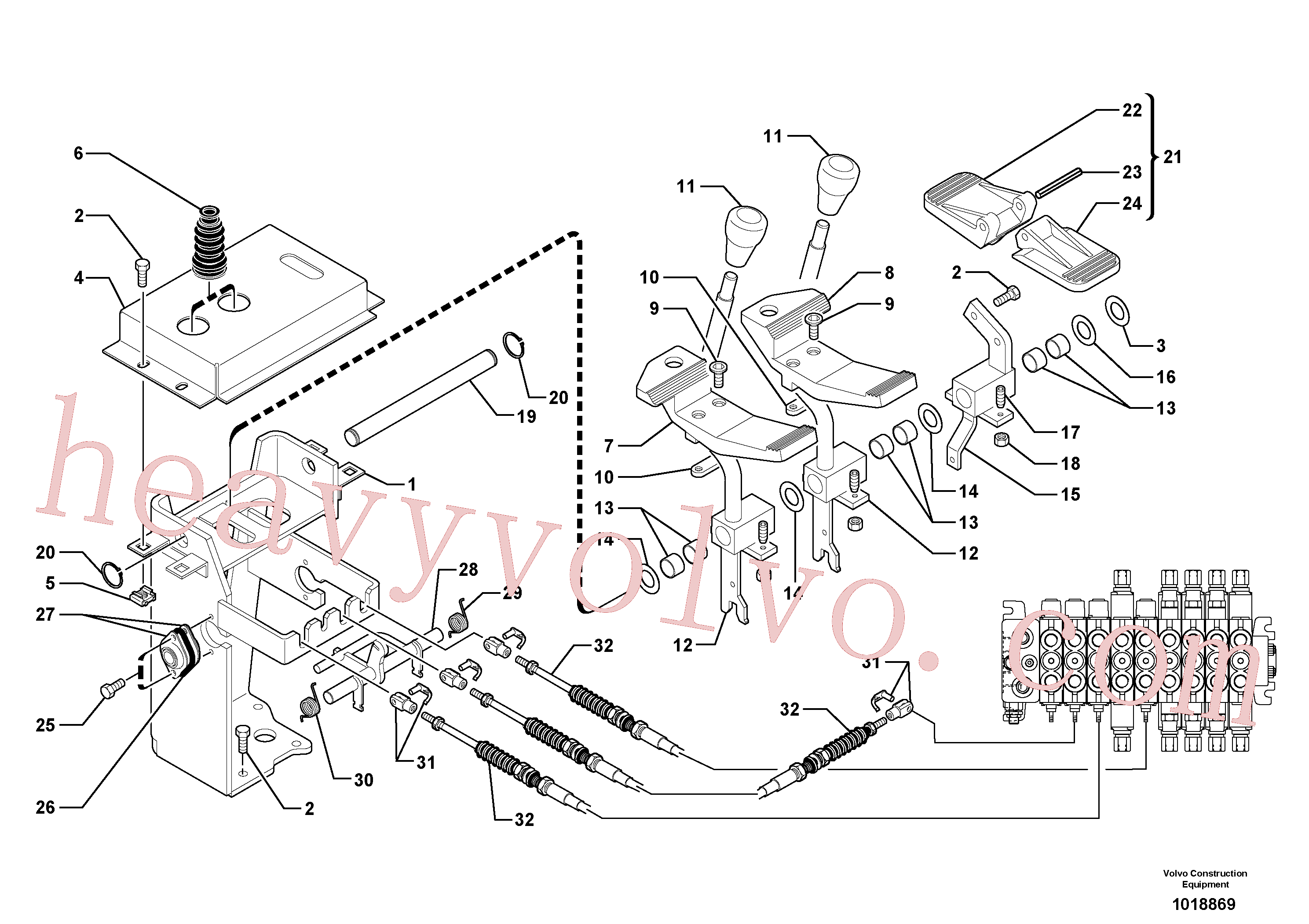 PJ5040154 for Volvo Control levers : plastic pedal(1018869 assembly)