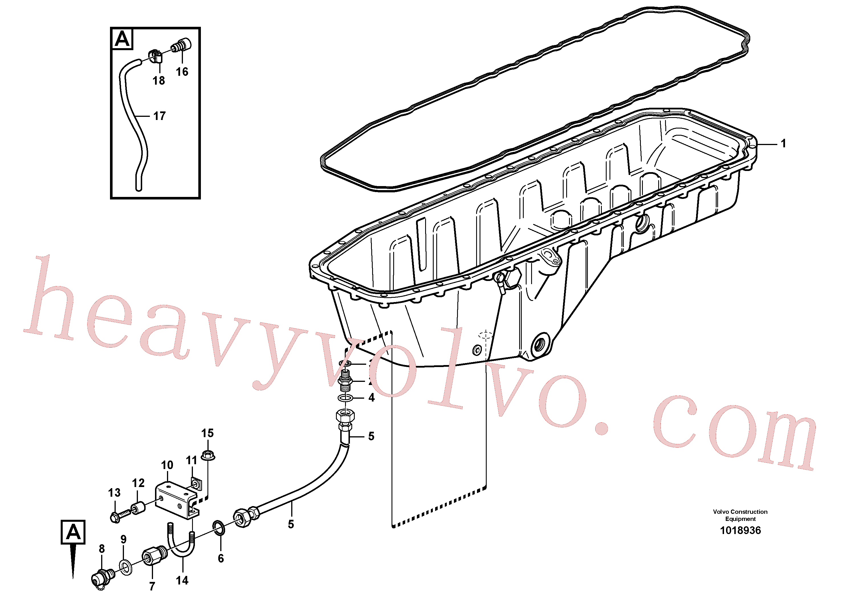 VOE11130269 for Volvo Draining of oil sump(1018936 assembly)