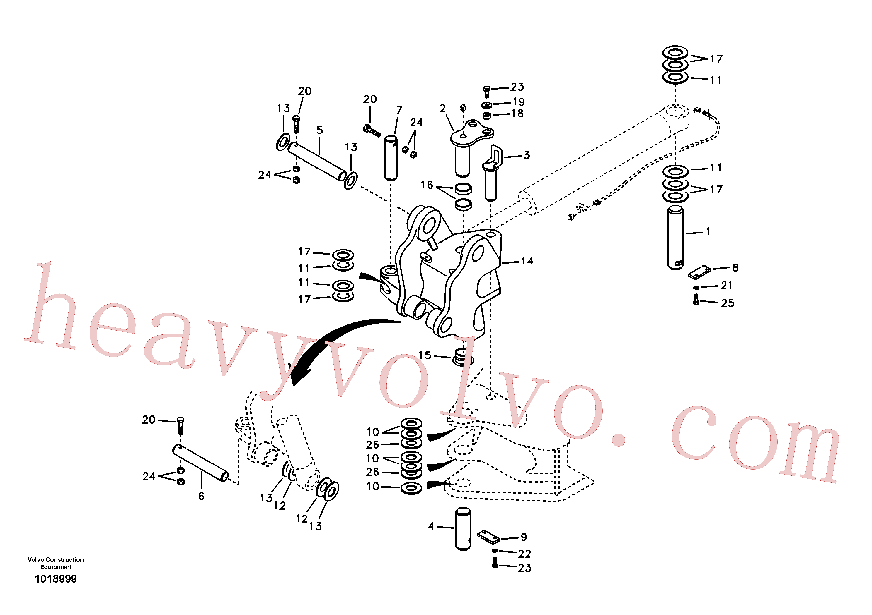 SA1171-30580 for Volvo Links to boom(1018999 assembly)