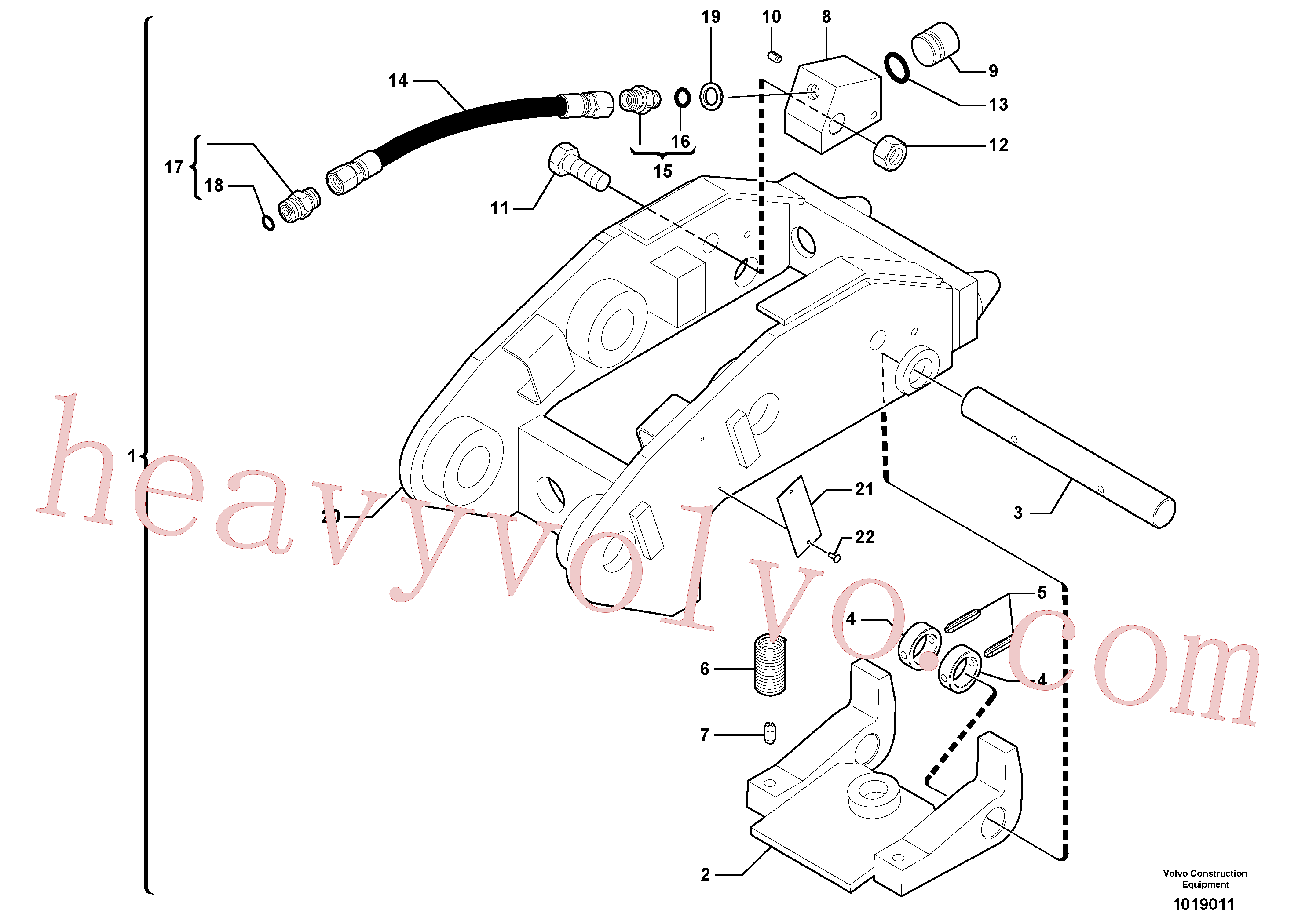 PJ4750658 for Volvo Tool holder / hydraulic control(1019011 assembly)