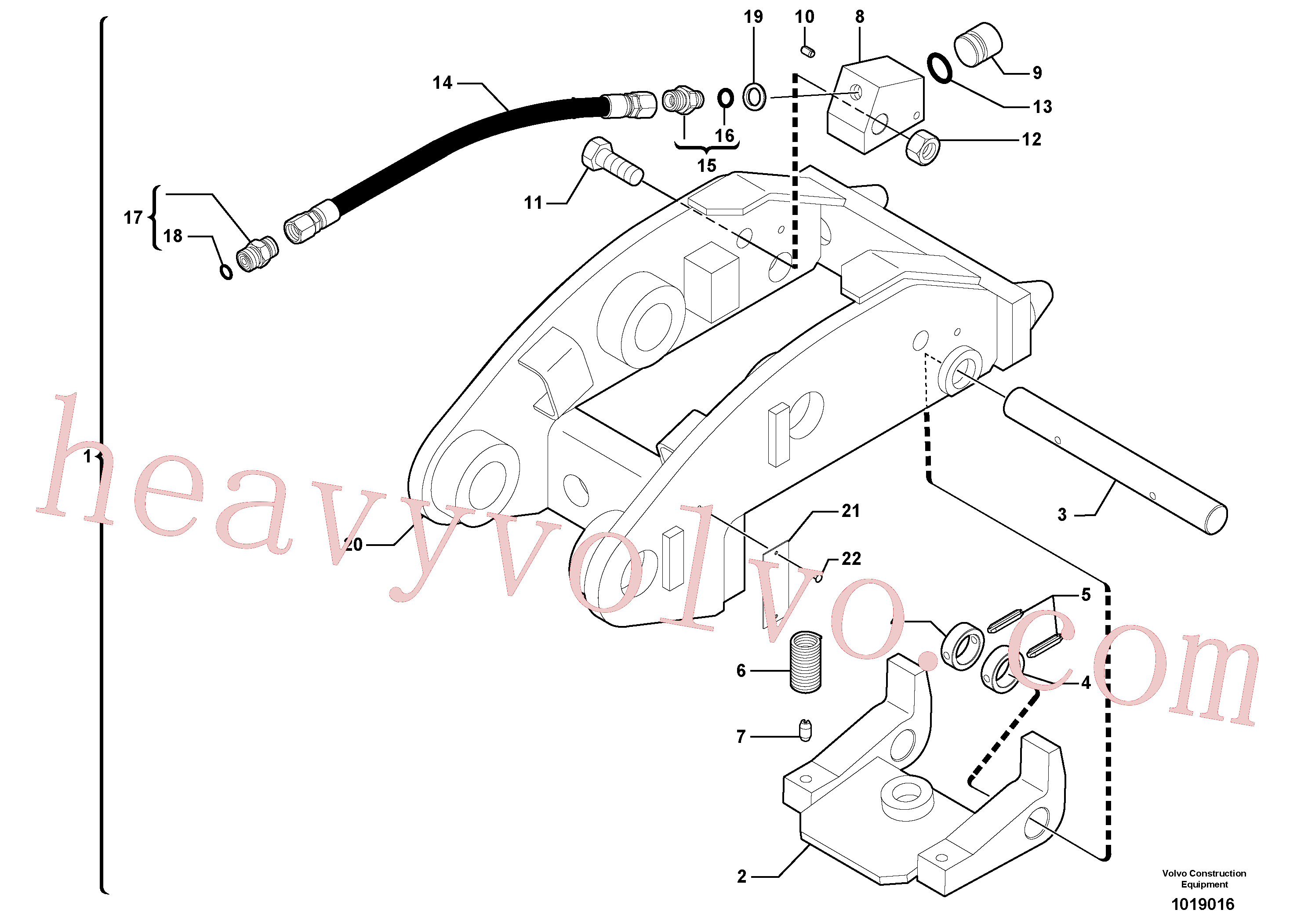 PJ4750658 for Volvo Tool holder / hydraulic control(1019016 assembly)