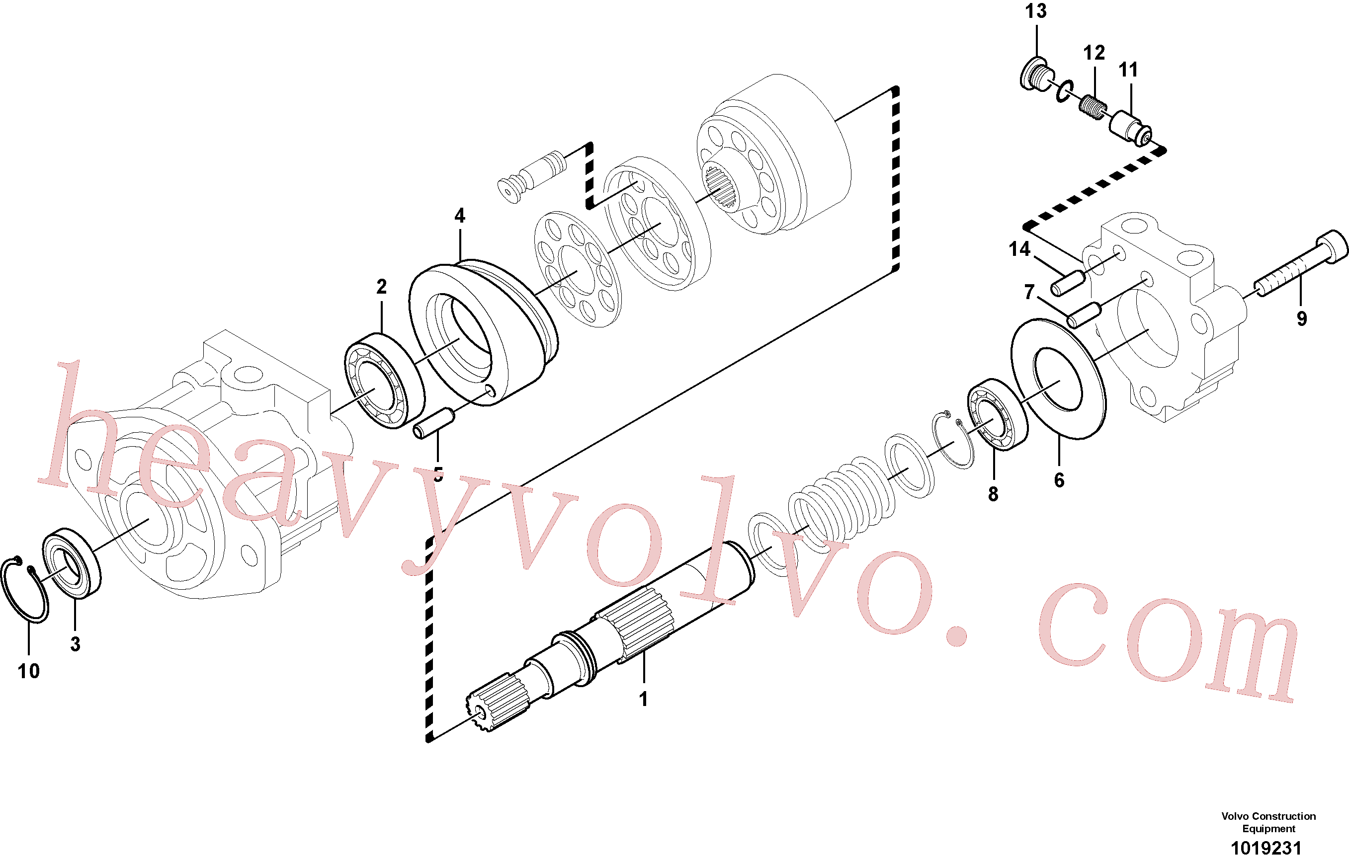 VOE14542951 for Volvo Hydraulic system, oil cooling fan motor(1019231 assembly)