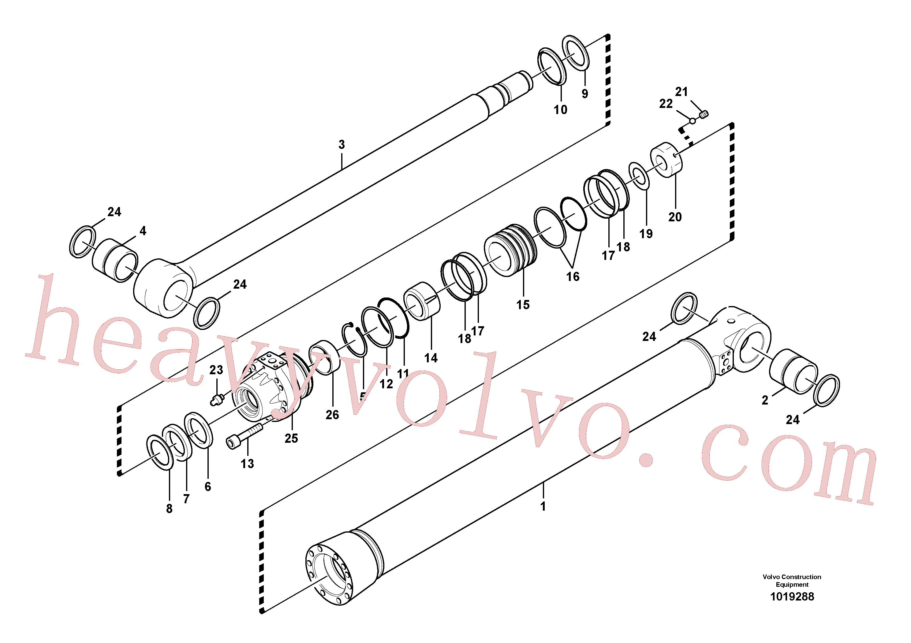 VOE14542070 for Volvo Bucket cylinder(1019288 assembly)