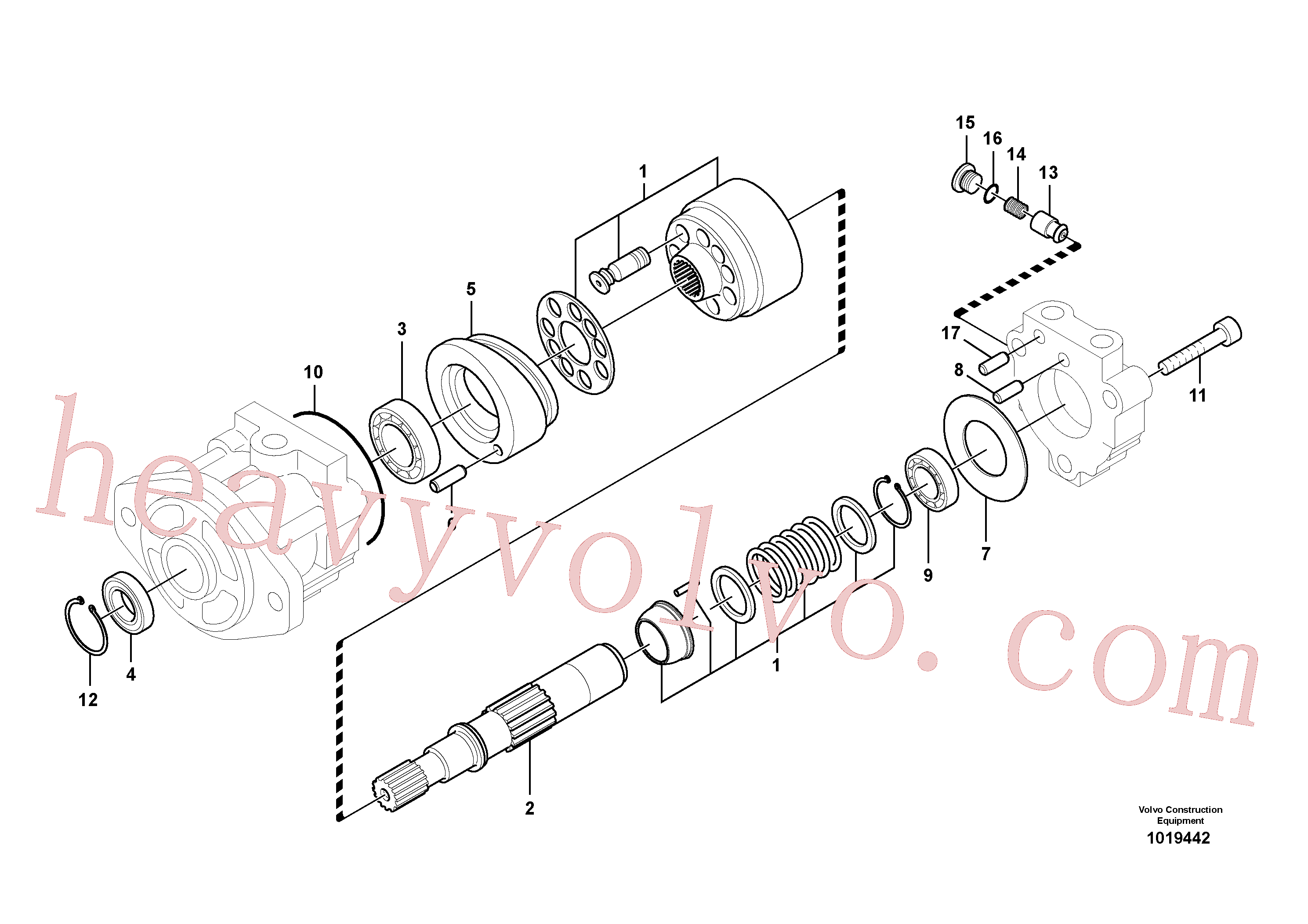 VOE14536018 for Volvo Hydraulic system, oil cooling fan motor(1019442 assembly)