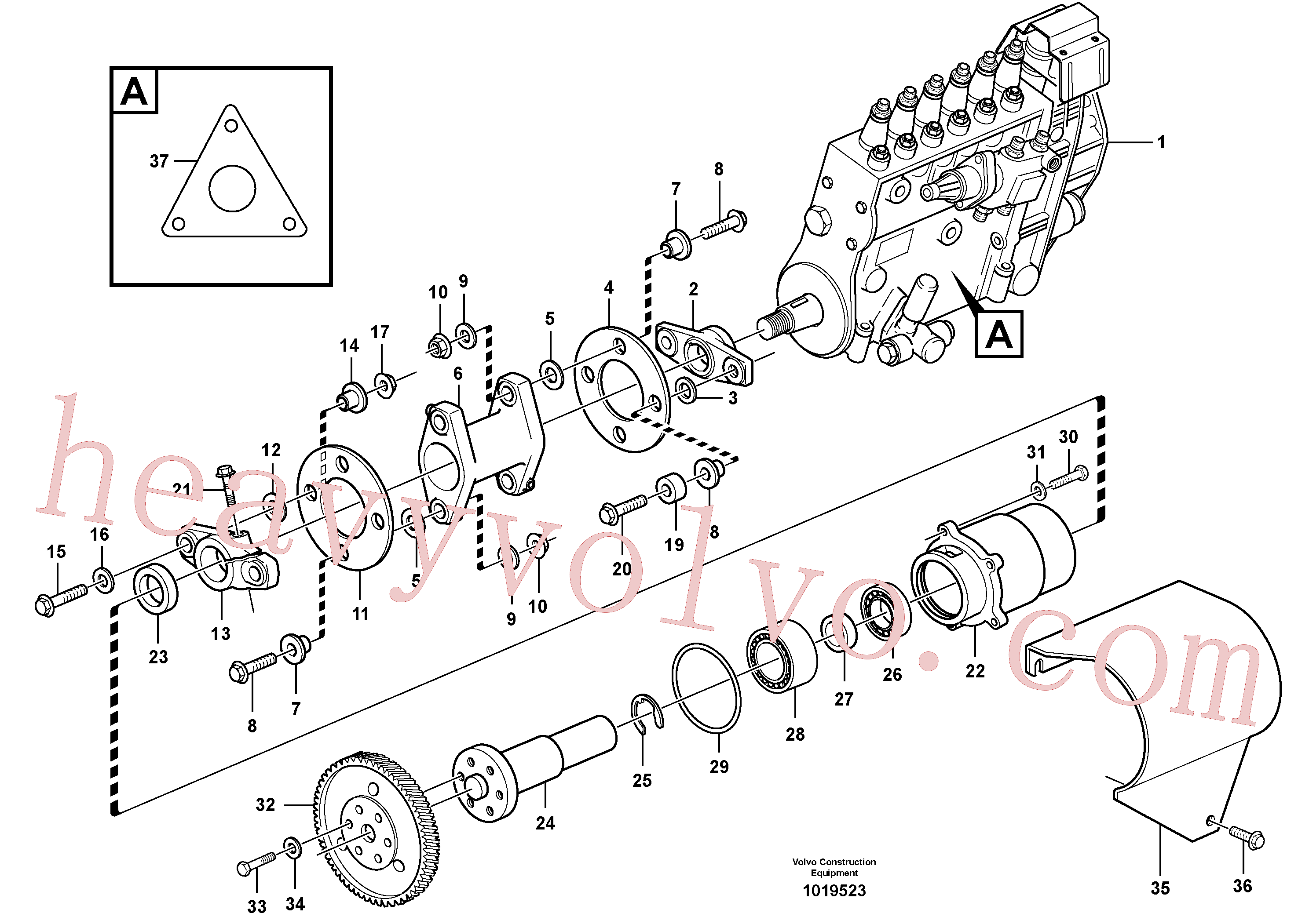 VOE7011014 for Volvo Pump drive(1019523 assembly)