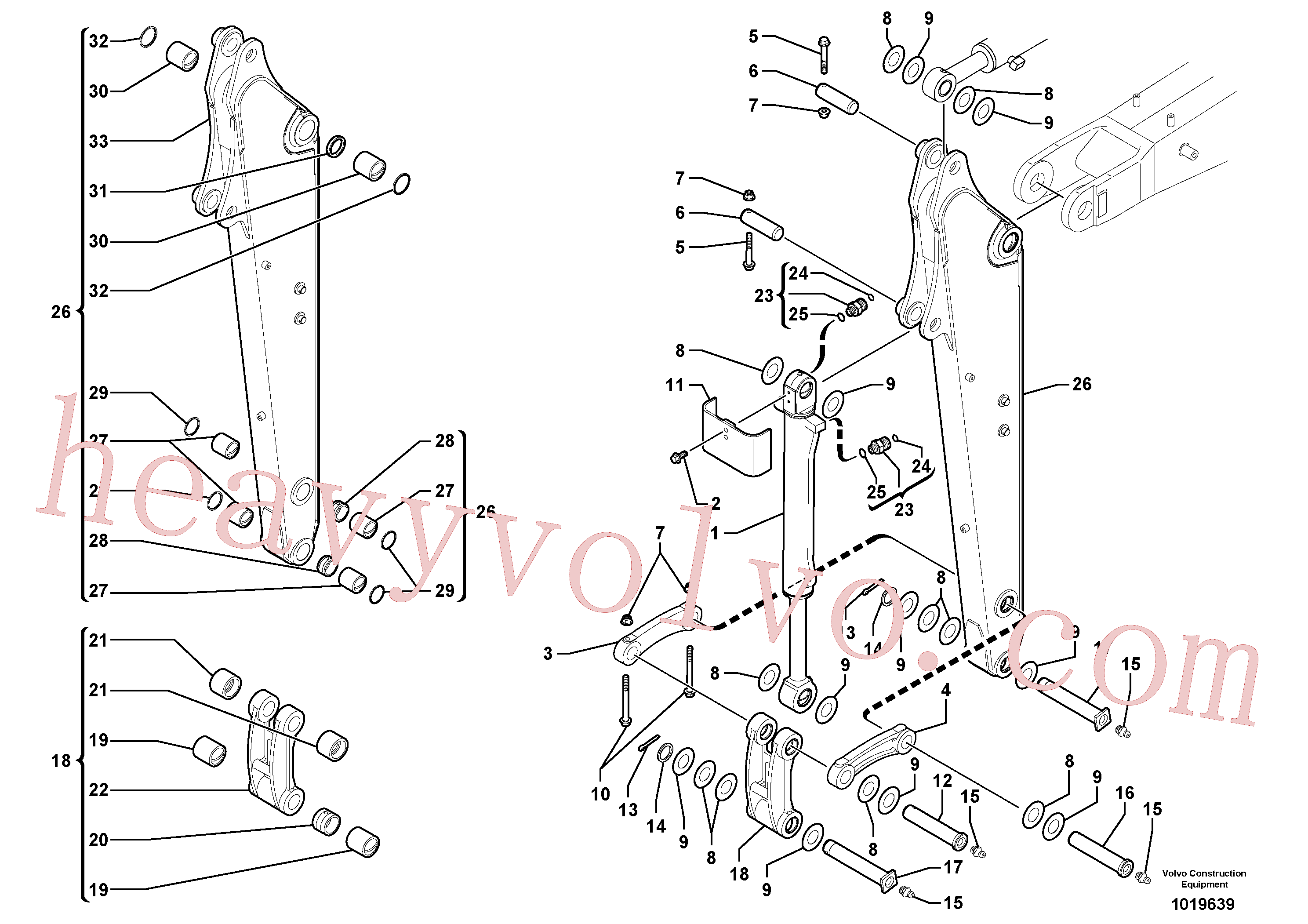 VOE11805940 for Volvo Dipper arm(1019639 assembly)