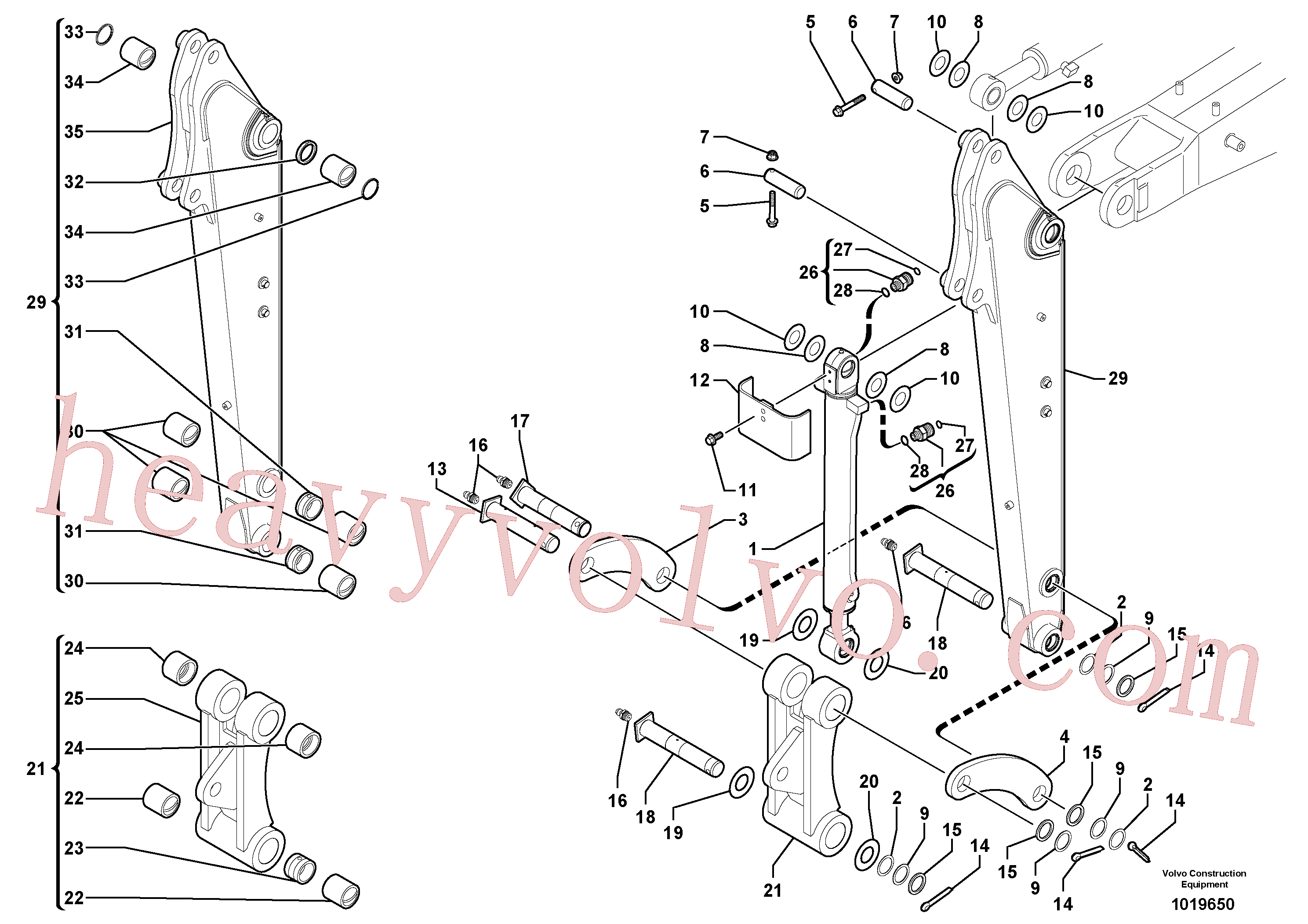 VOE11805927 for Volvo Dipper arm(1019650 assembly)